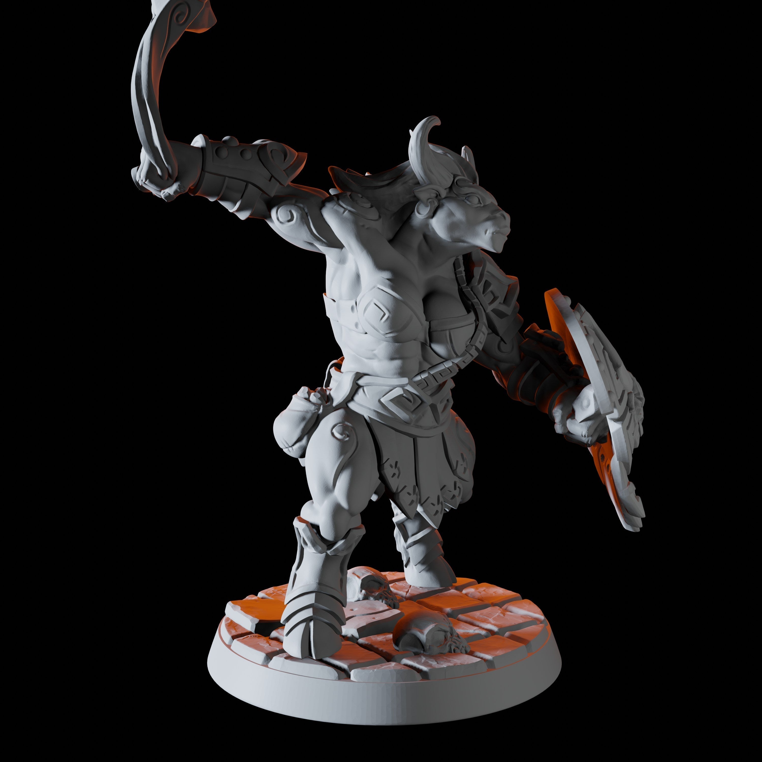 Minotaur Warrior Miniature F for Dungeons and Dragons - Myth Forged