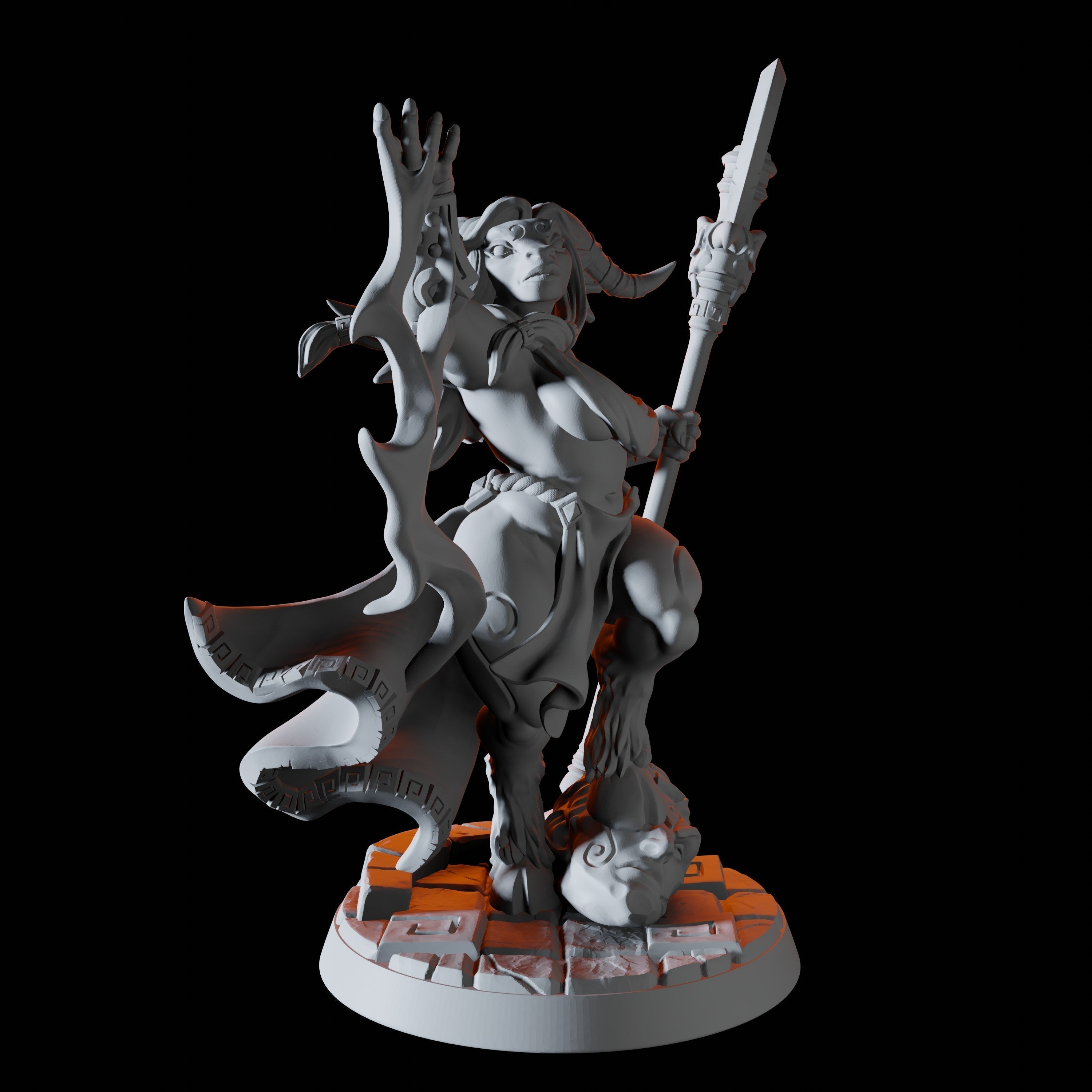 Minotaur Pinup Miniature for Dungeons and Dragons - Myth Forged