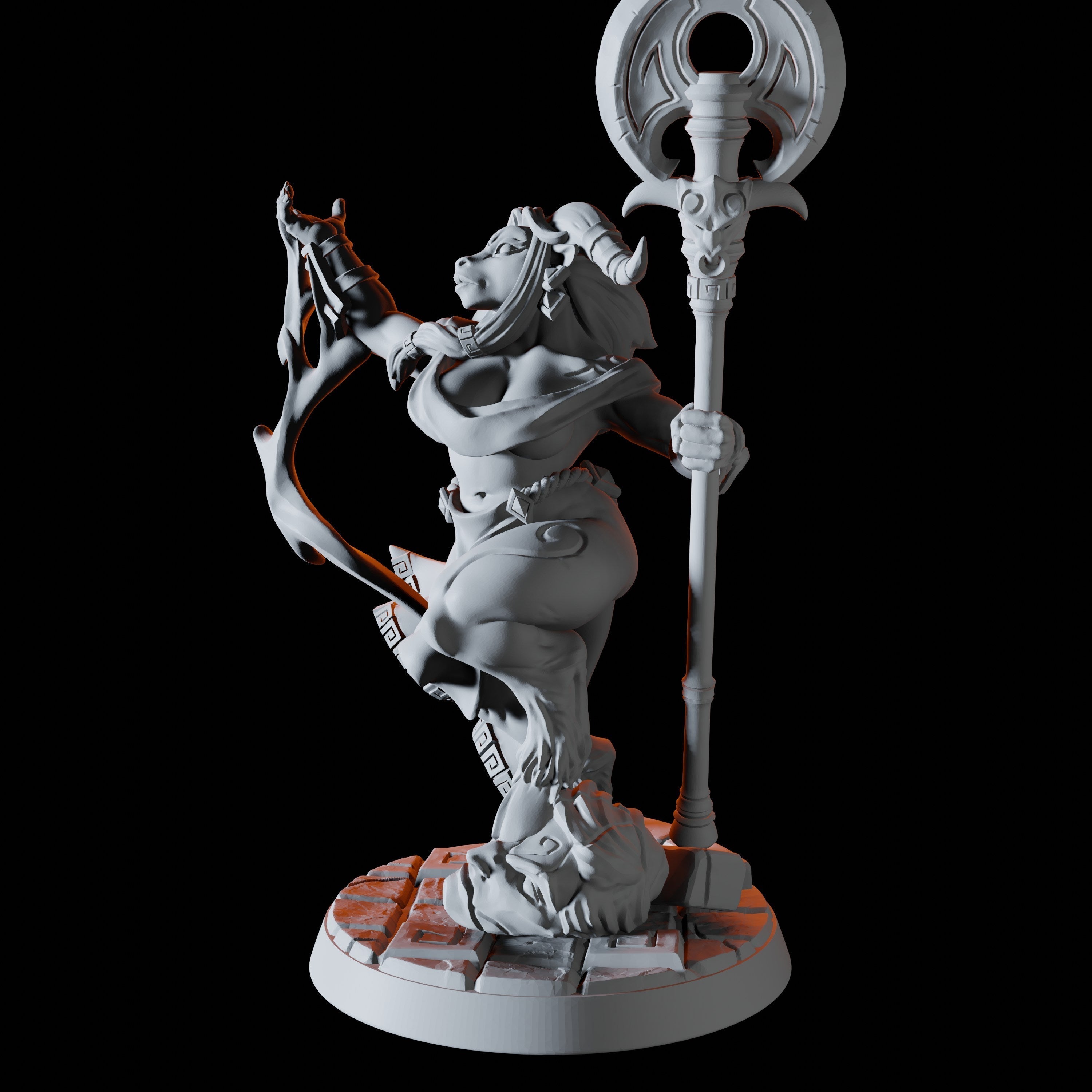 Minotaur Pinup Miniature for Dungeons and Dragons - Myth Forged