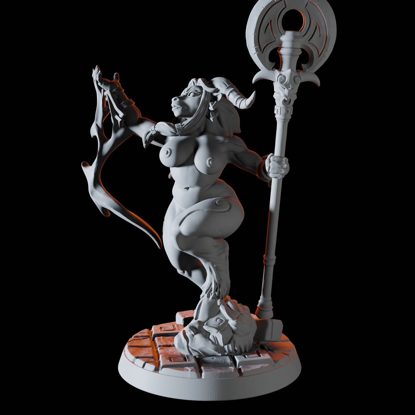 Minotaur Wizard Pinup Miniature for Dungeons and Dragons, Pathfinder or other TTRPGs