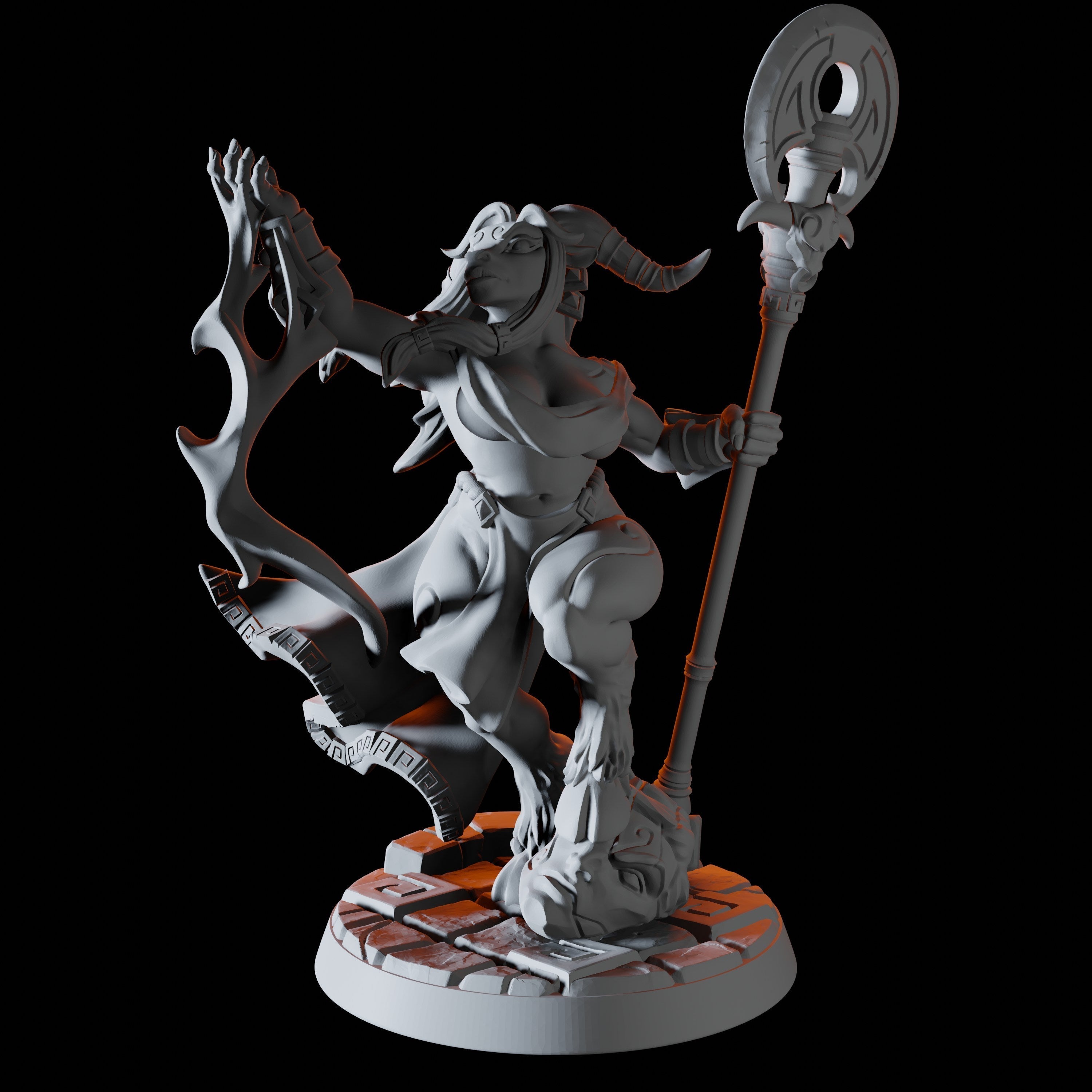 Minotaur Pinup Miniature for Dungeons and Dragons - Myth Forged