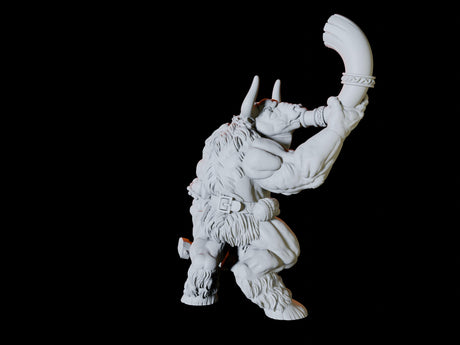 Minotaur blowing a horn Miniature for Dungeons and Dragons, Pathfinder or other TTRPGs