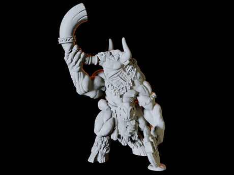 Minotaur blowing a horn Miniature for Dungeons and Dragons, Pathfinder or other TTRPGs