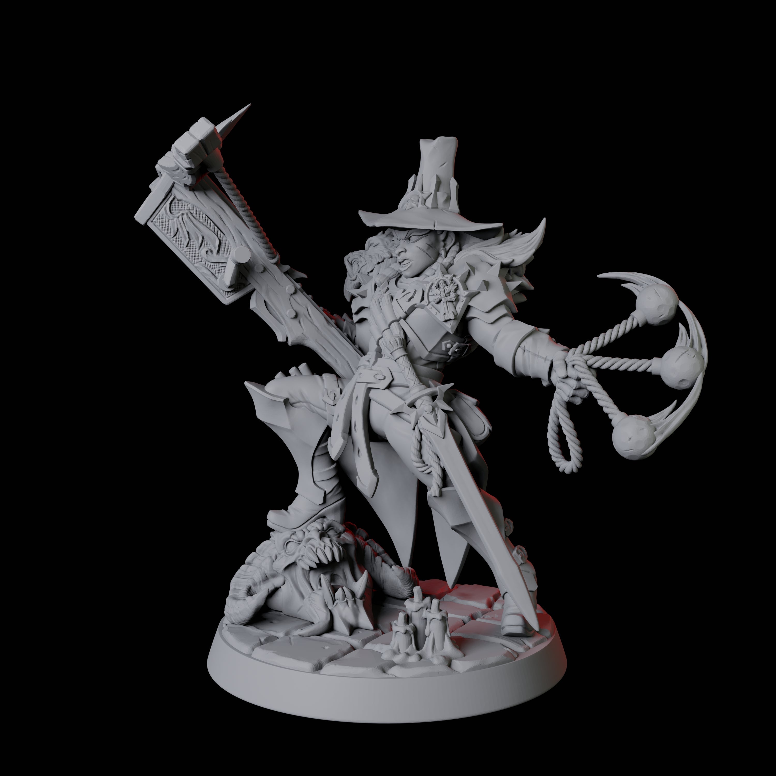 Mistress Vampire Hunter Miniature for Dungeons and Dragons, Pathfinder or other TTRPGs