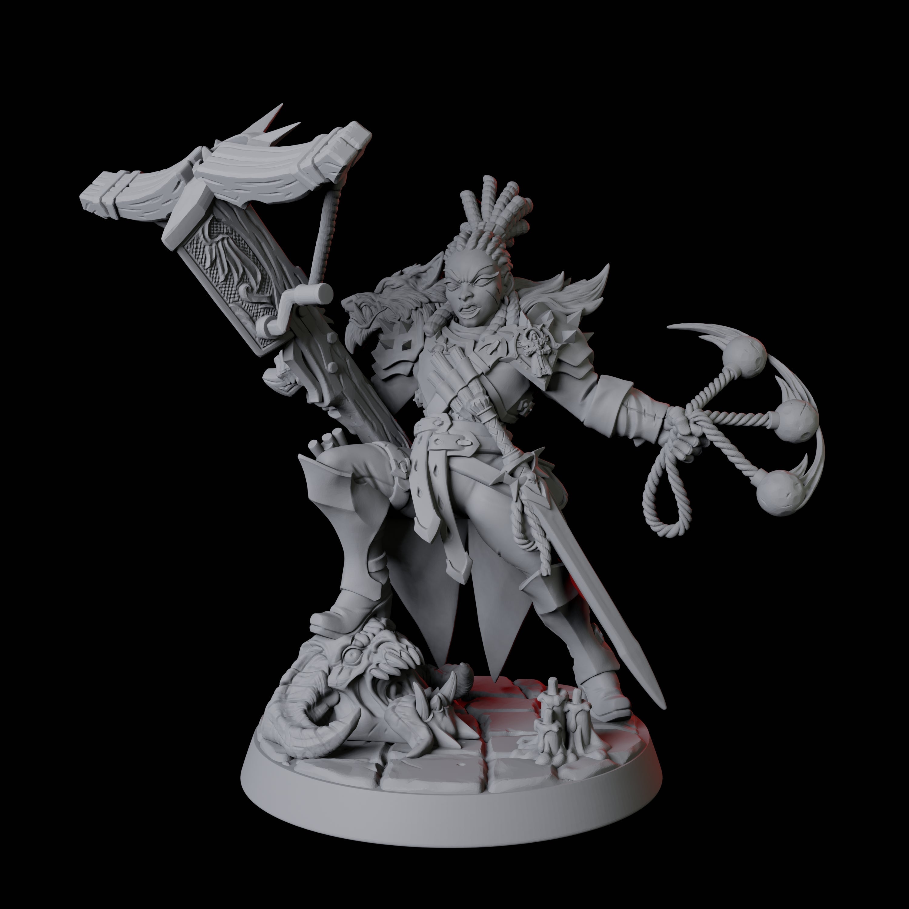 Mistress Vampire Hunter Miniature for Dungeons and Dragons, Pathfinder or other TTRPGs