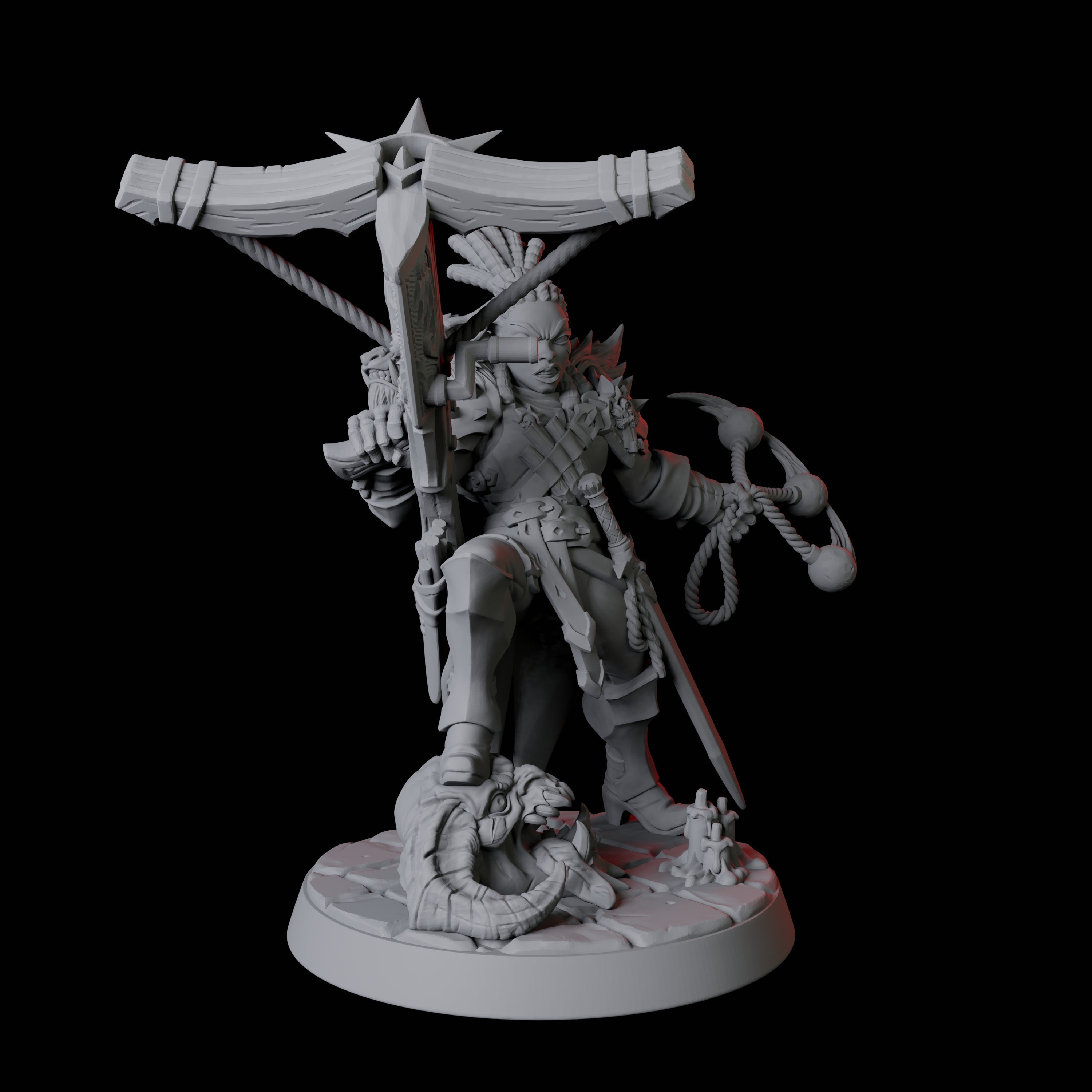 Mistress Vampire Hunter Miniature for Dungeons and Dragons, Pathfinder or other TTRPGs