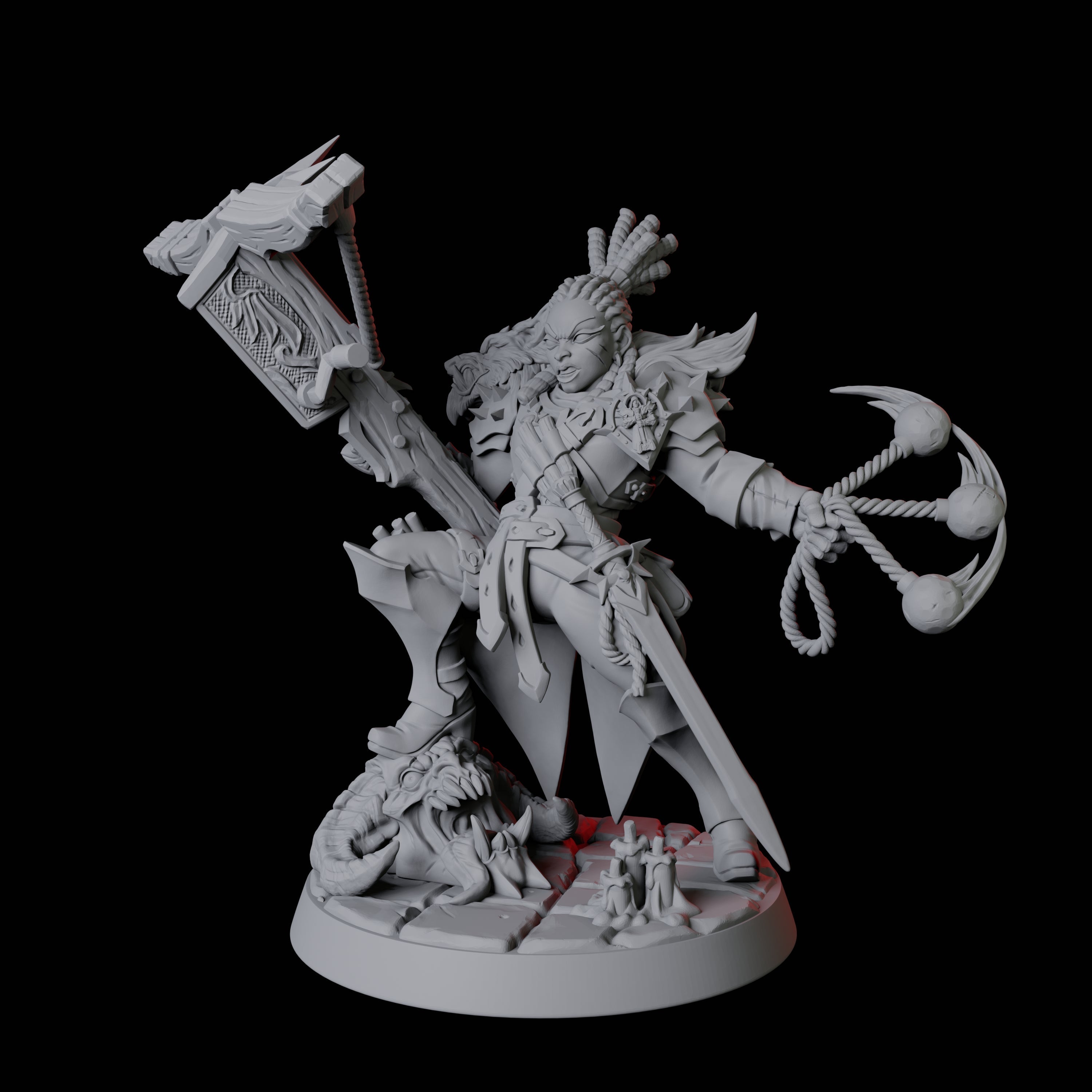 Mistress Vampire Hunter Miniature for Dungeons and Dragons, Pathfinder or other TTRPGs