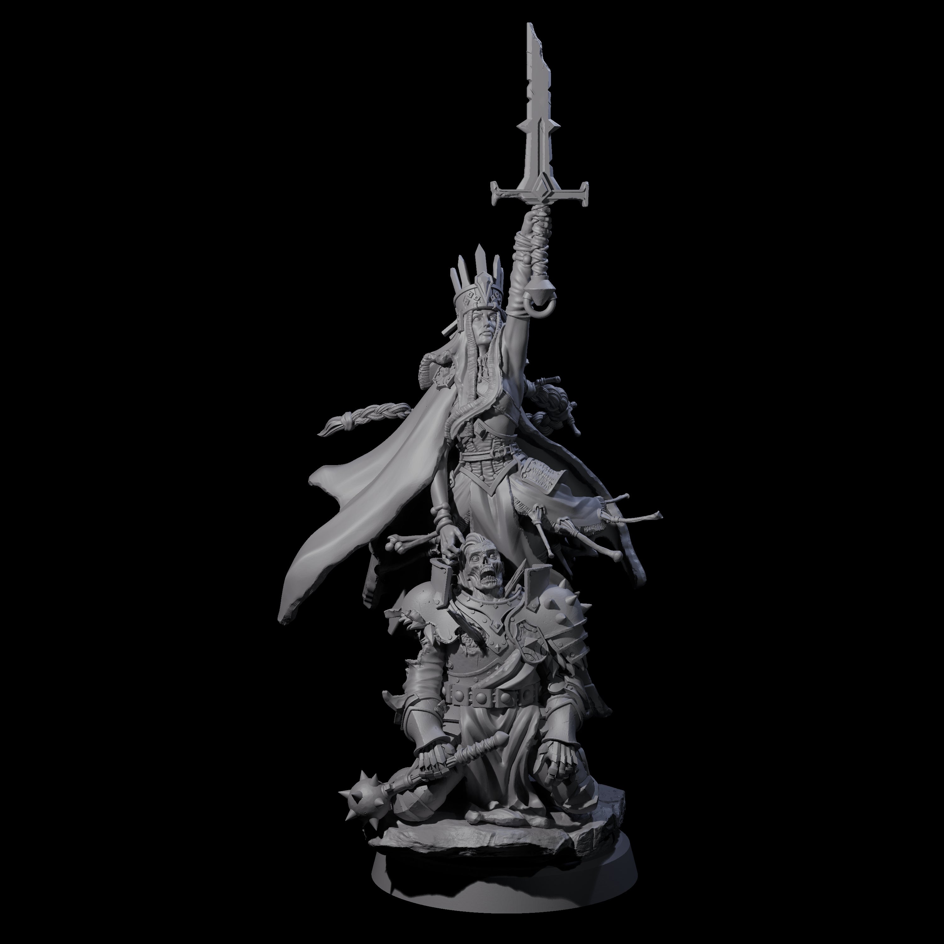 Mistress of the Undead Miniature for Dungeons and Dragons, Pathfinder or other TTRPGs