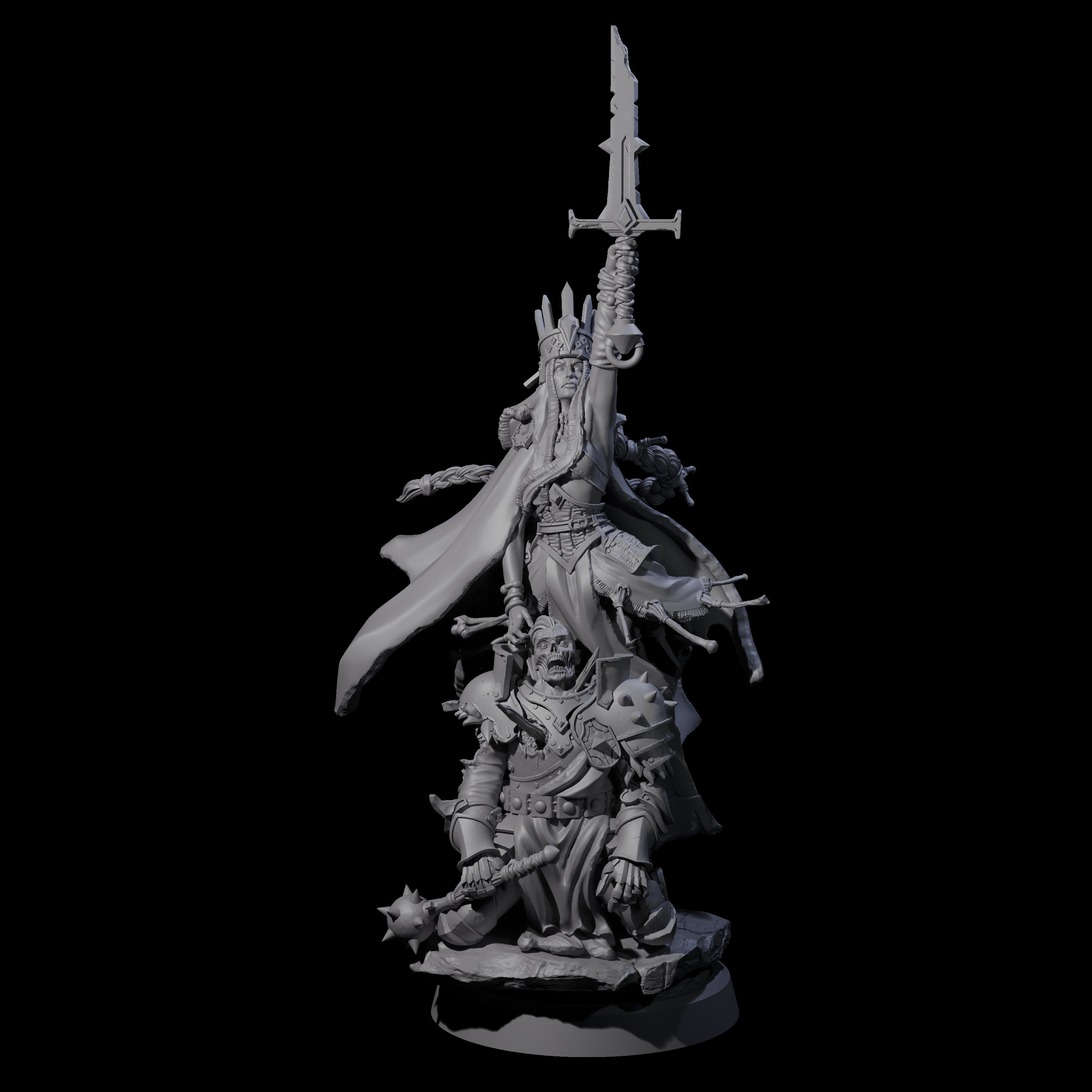 Mistress of the Undead Miniature for Dungeons and Dragons, Pathfinder or other TTRPGs