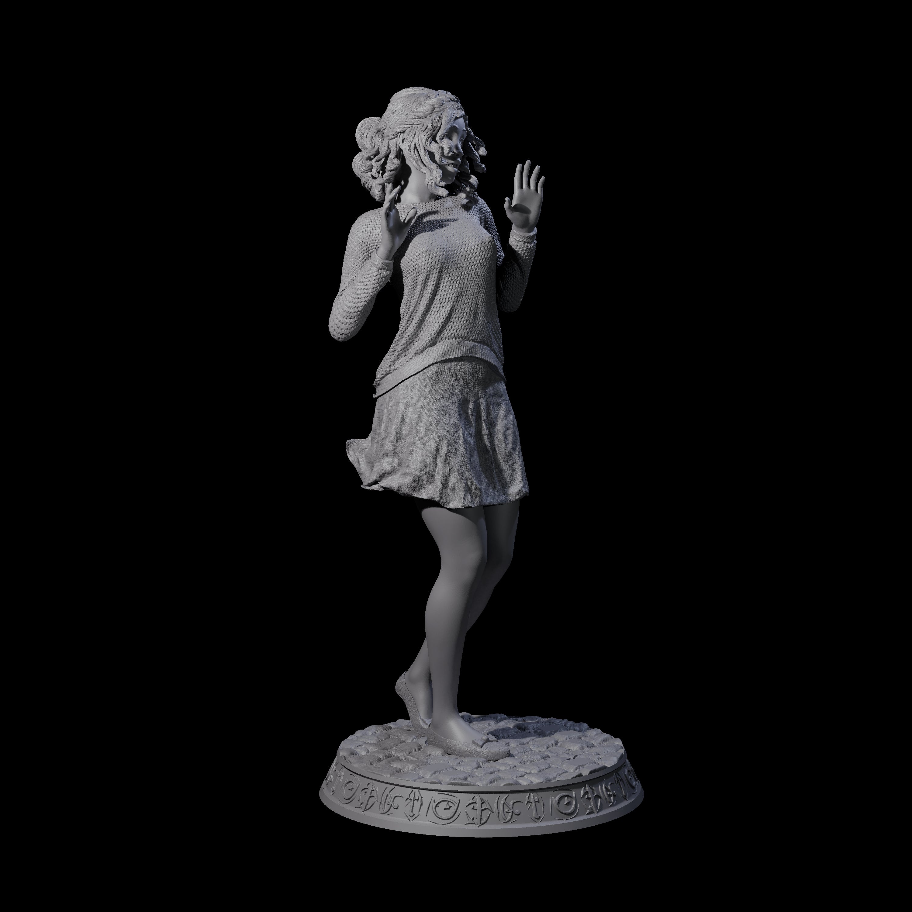 Misty - Concerned Heroine Miniature for Dungeons and Dragons, Pathfinder or other TTRPGs