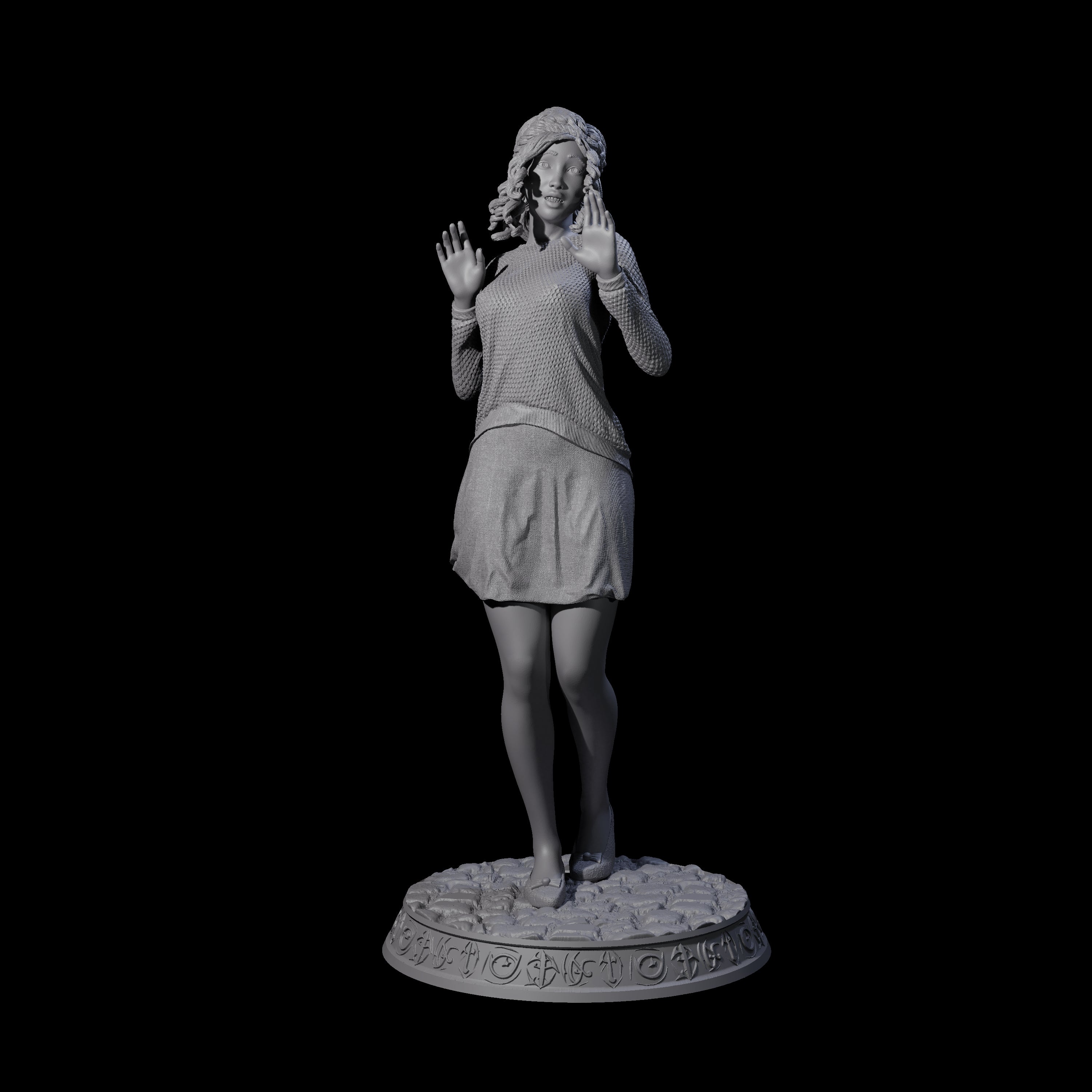 Misty - Concerned Heroine Miniature for Dungeons and Dragons, Pathfinder or other TTRPGs