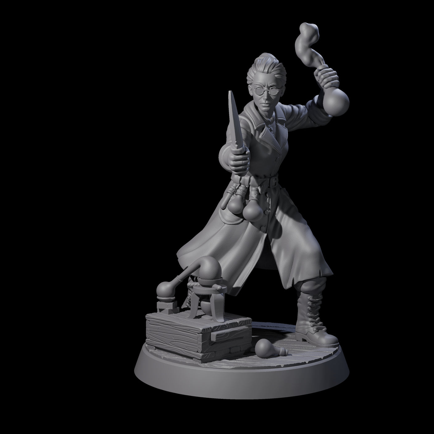 Mixing A Brew Human Investigator Miniature for Dungeons and Dragons, Pathfinder or other TTRPGs