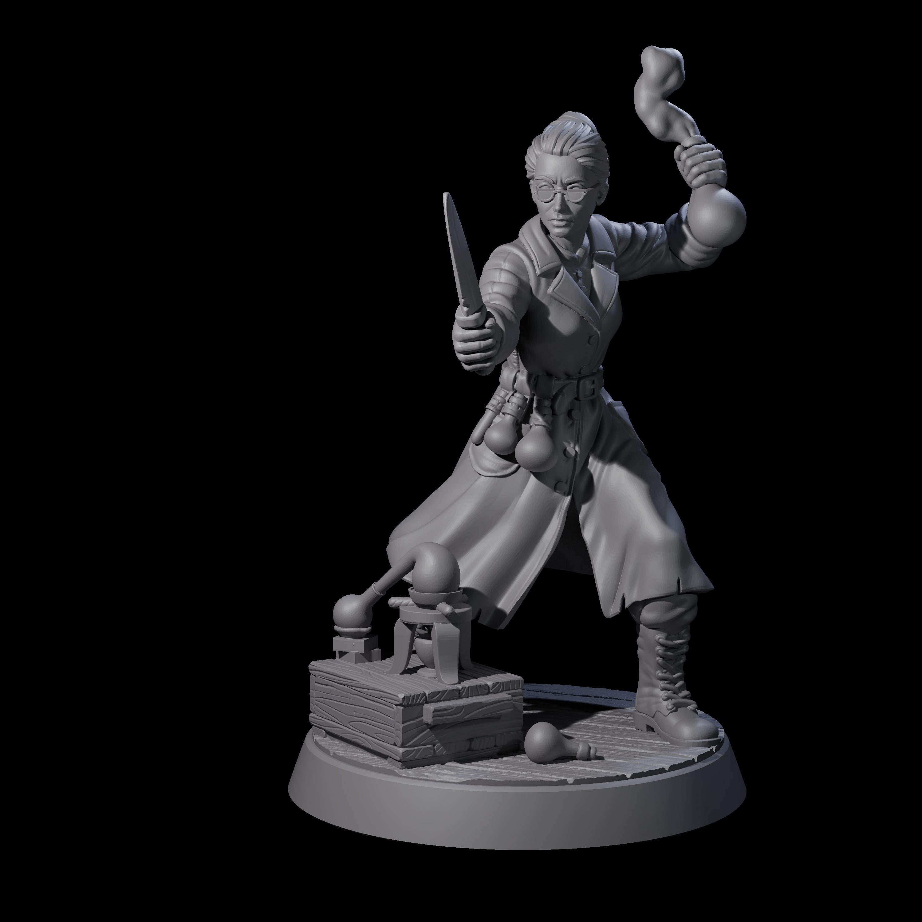 Mixing A Brew Human Investigator Miniature for Dungeons and Dragons, Pathfinder or other TTRPGs