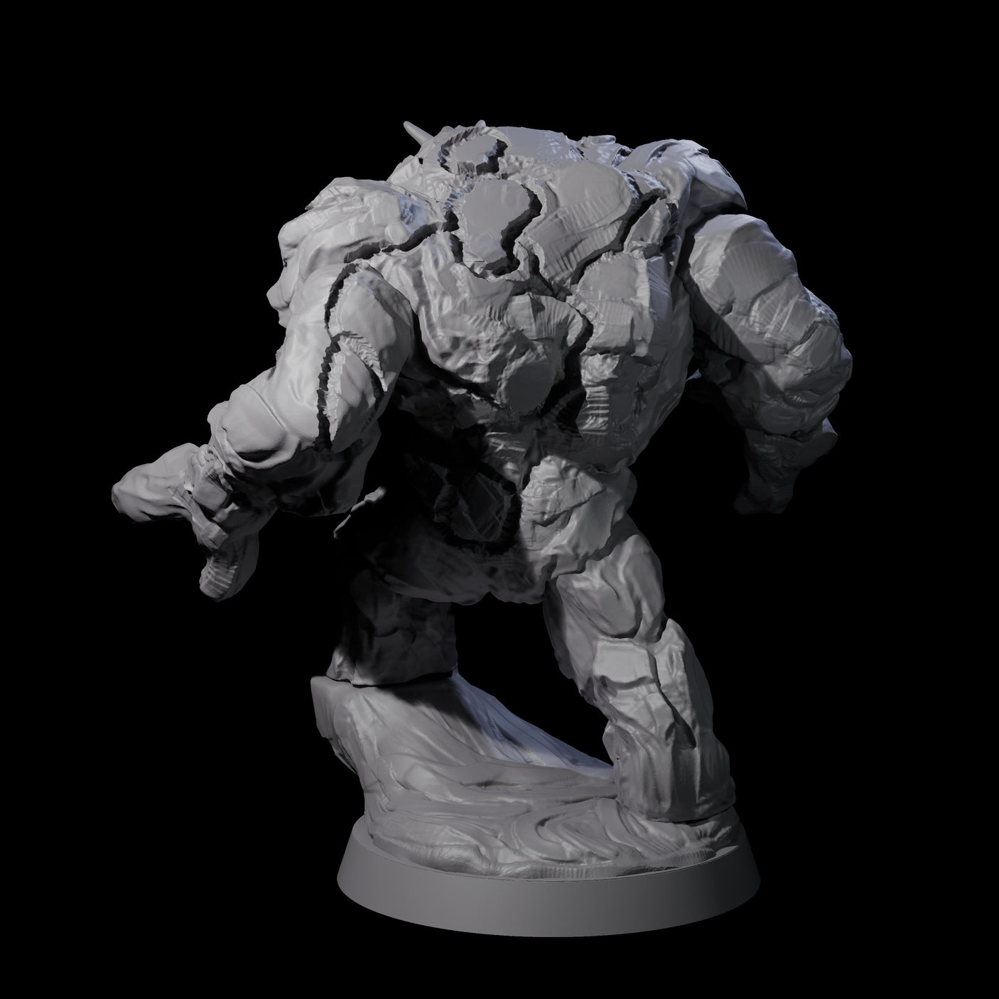 Molten Fire Elemental Vulcanite A Miniature for Dungeons and Dragons, Pathfinder or other TTRPGs