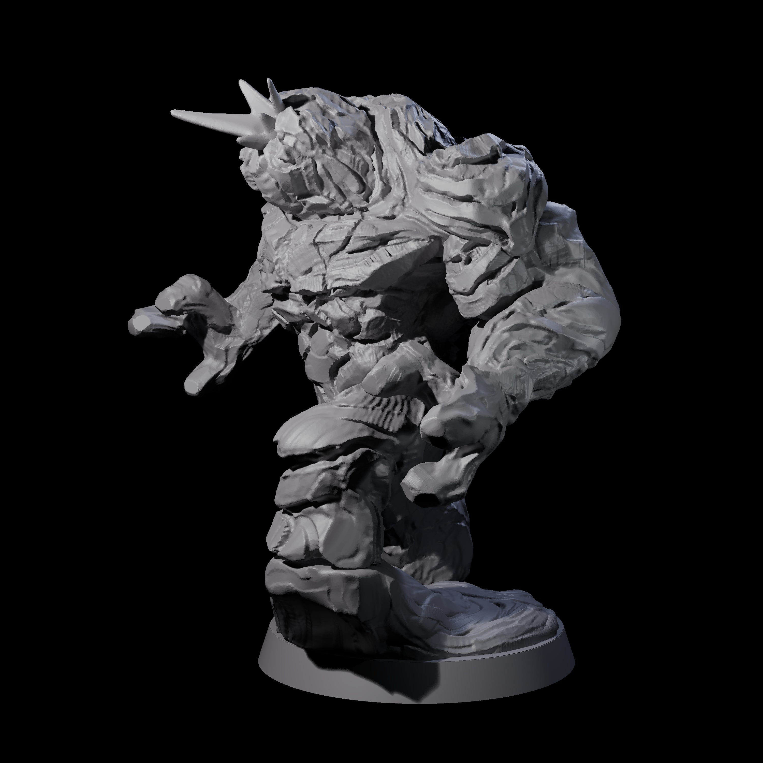 Molten Fire Elemental Vulcanite A Miniature for Dungeons and Dragons, Pathfinder or other TTRPGs