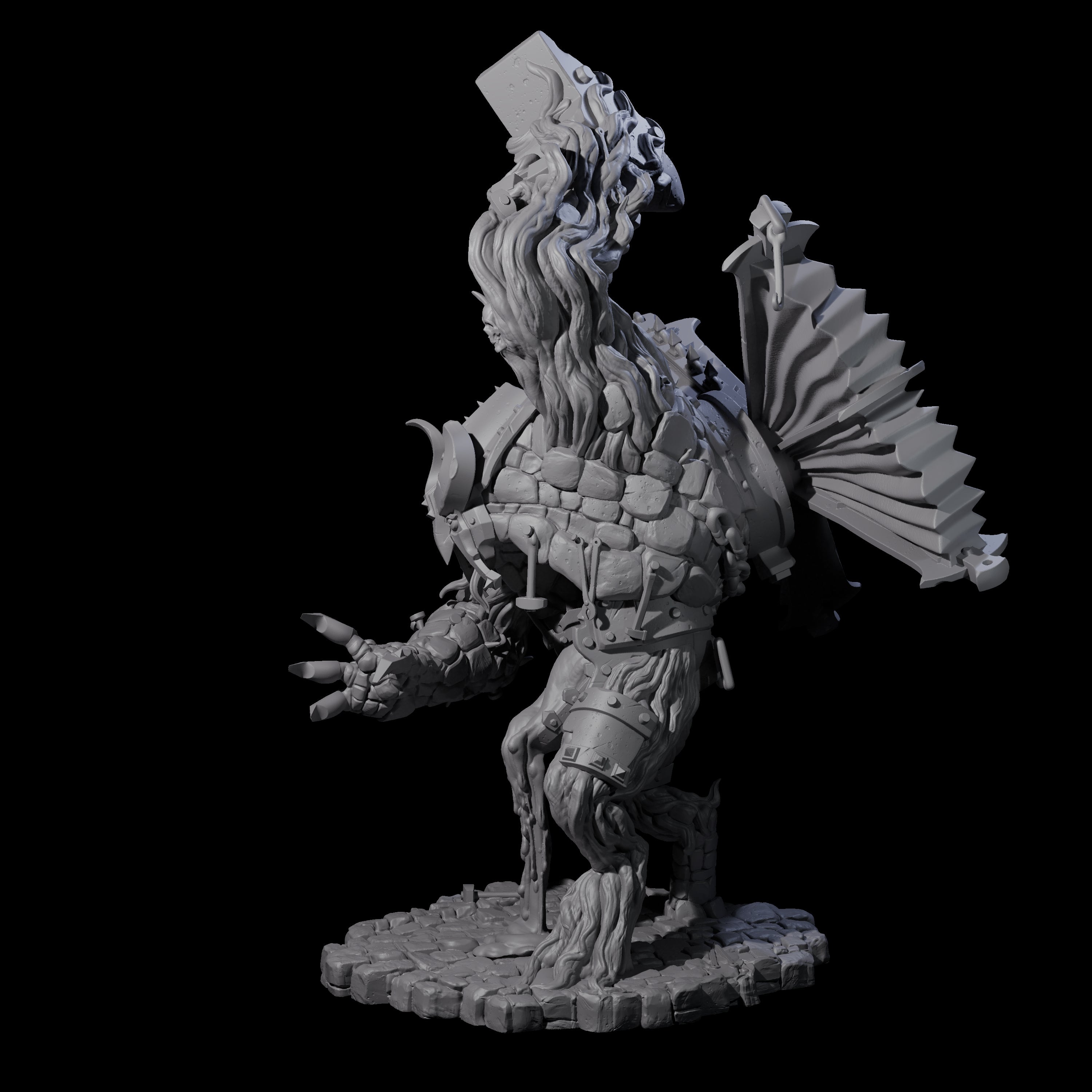 Molten Metal Golem B Miniature for Dungeons and Dragons, Pathfinder or other TTRPGs