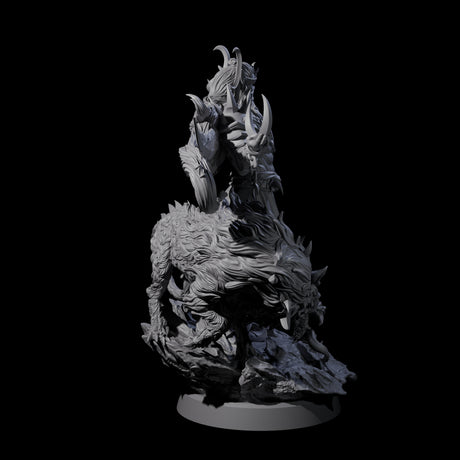 Moon Chaser Beast Master Miniature for Dungeons and Dragons, Pathfinder or other TTRPGs