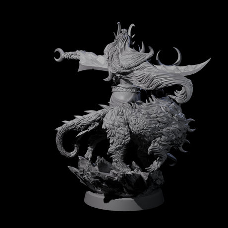 Moon Chaser Beast Master Miniature for Dungeons and Dragons, Pathfinder or other TTRPGs