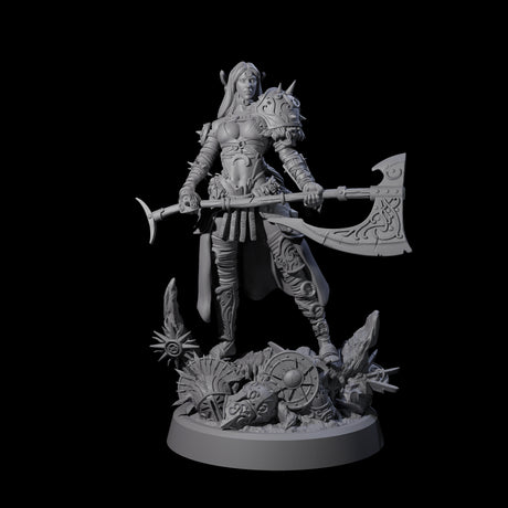 Moon Paladin Warrior Miniature for Dungeons and Dragons, Pathfinder or other TTRPGs