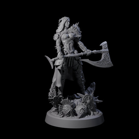 Moon Paladin Warrior Miniature for Dungeons and Dragons, Pathfinder or other TTRPGs
