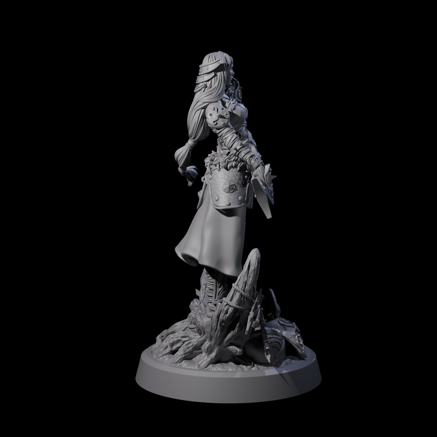 Moon Paladin Warrior Miniature for Dungeons and Dragons, Pathfinder or other TTRPGs