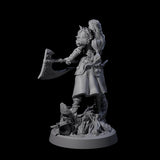 Moon Paladin Warrior Miniature for Dungeons and Dragons, Pathfinder or other TTRPGs