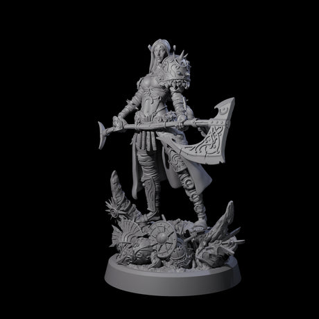 Moon Paladin Warrior Miniature for Dungeons and Dragons, Pathfinder or other TTRPGs