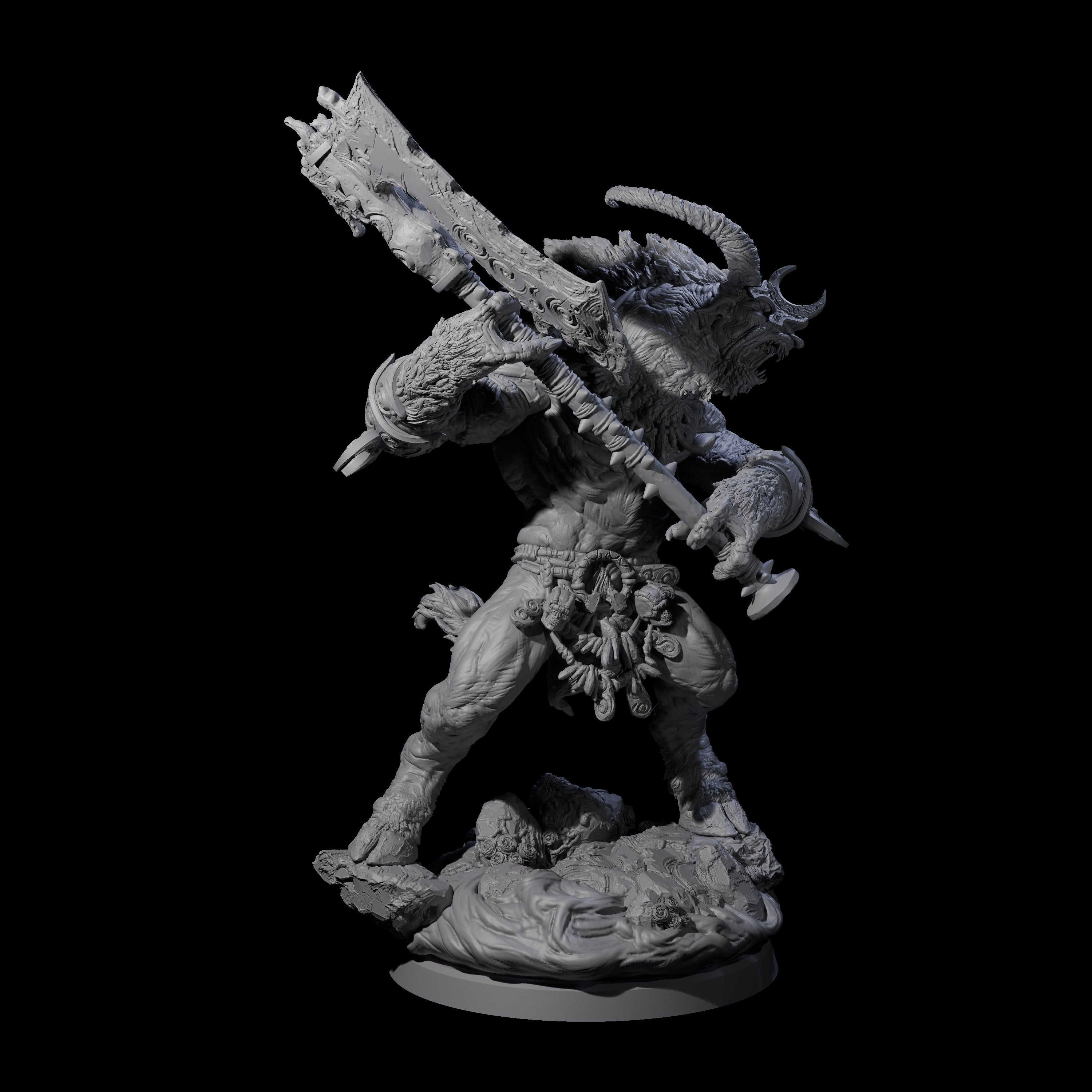 Moon Workshipping Minotaur A Miniature for Dungeons and Dragons, Pathfinder or other TTRPGs