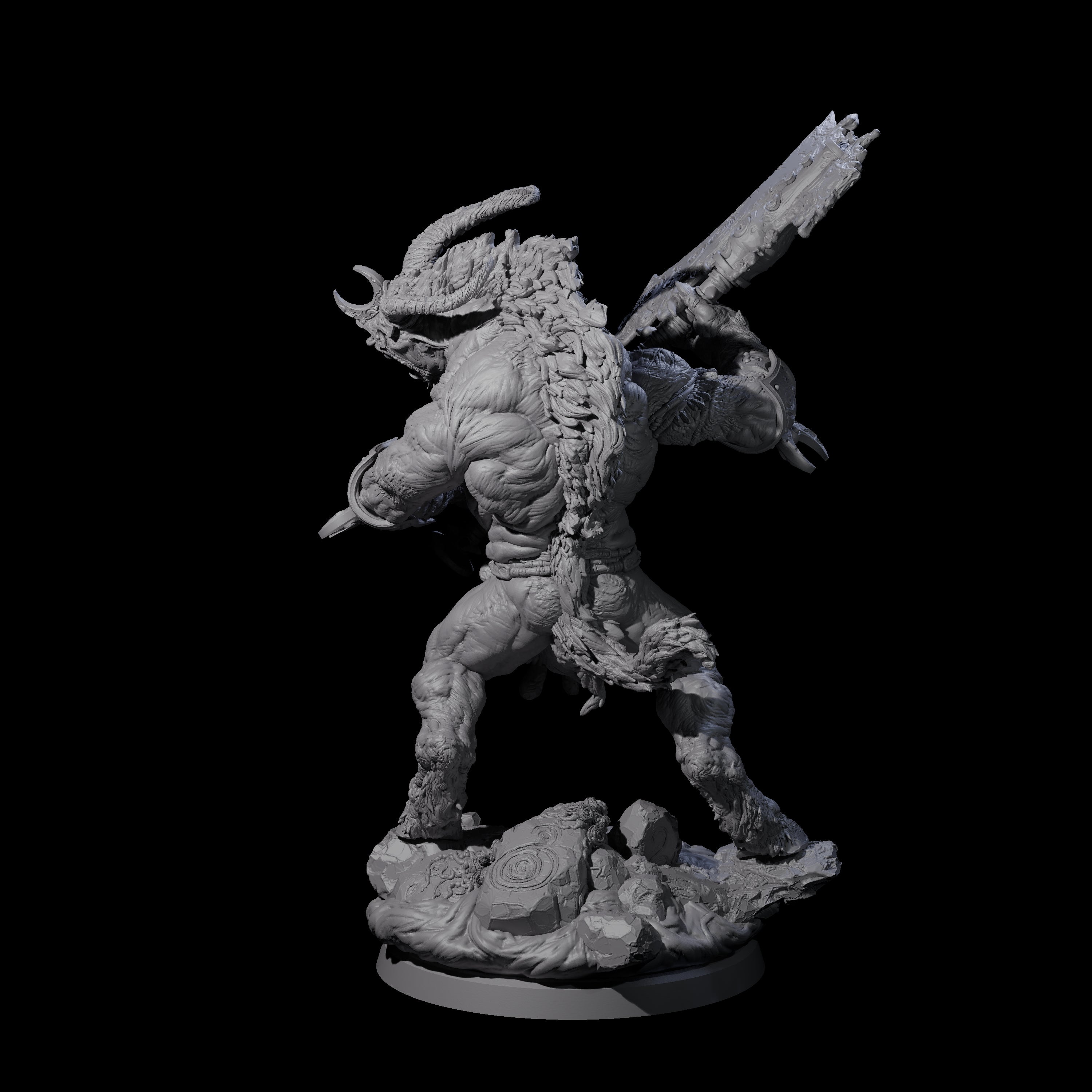 Moon Workshipping Minotaur A Miniature for Dungeons and Dragons, Pathfinder or other TTRPGs
