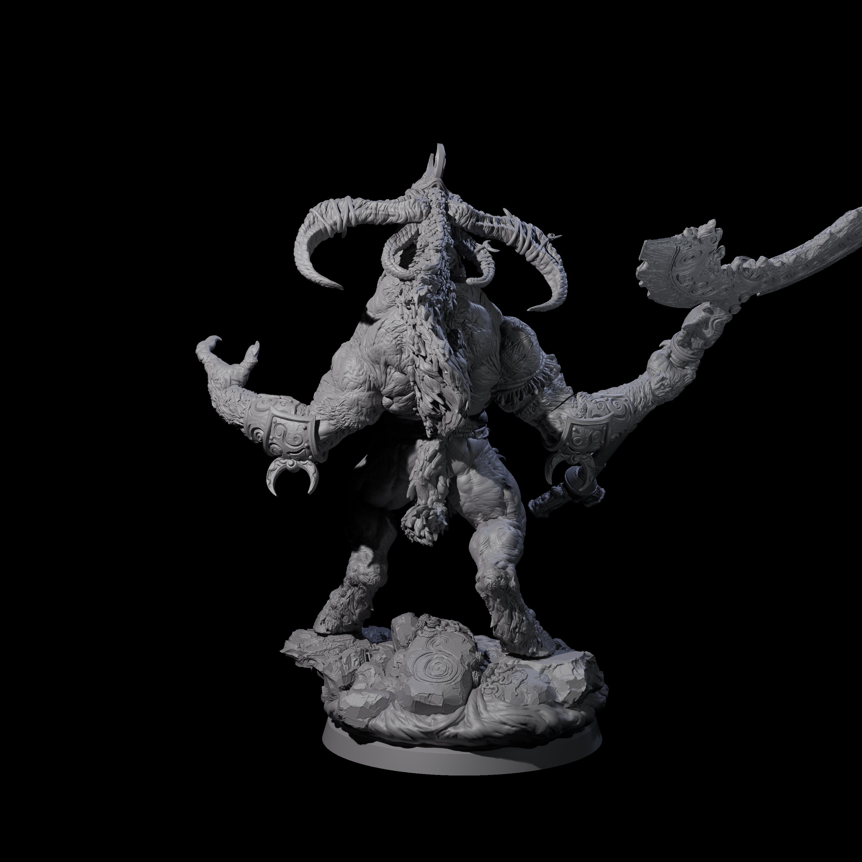 Moon Workshipping Minotaur B Miniature for Dungeons and Dragons, Pathfinder or other TTRPGs