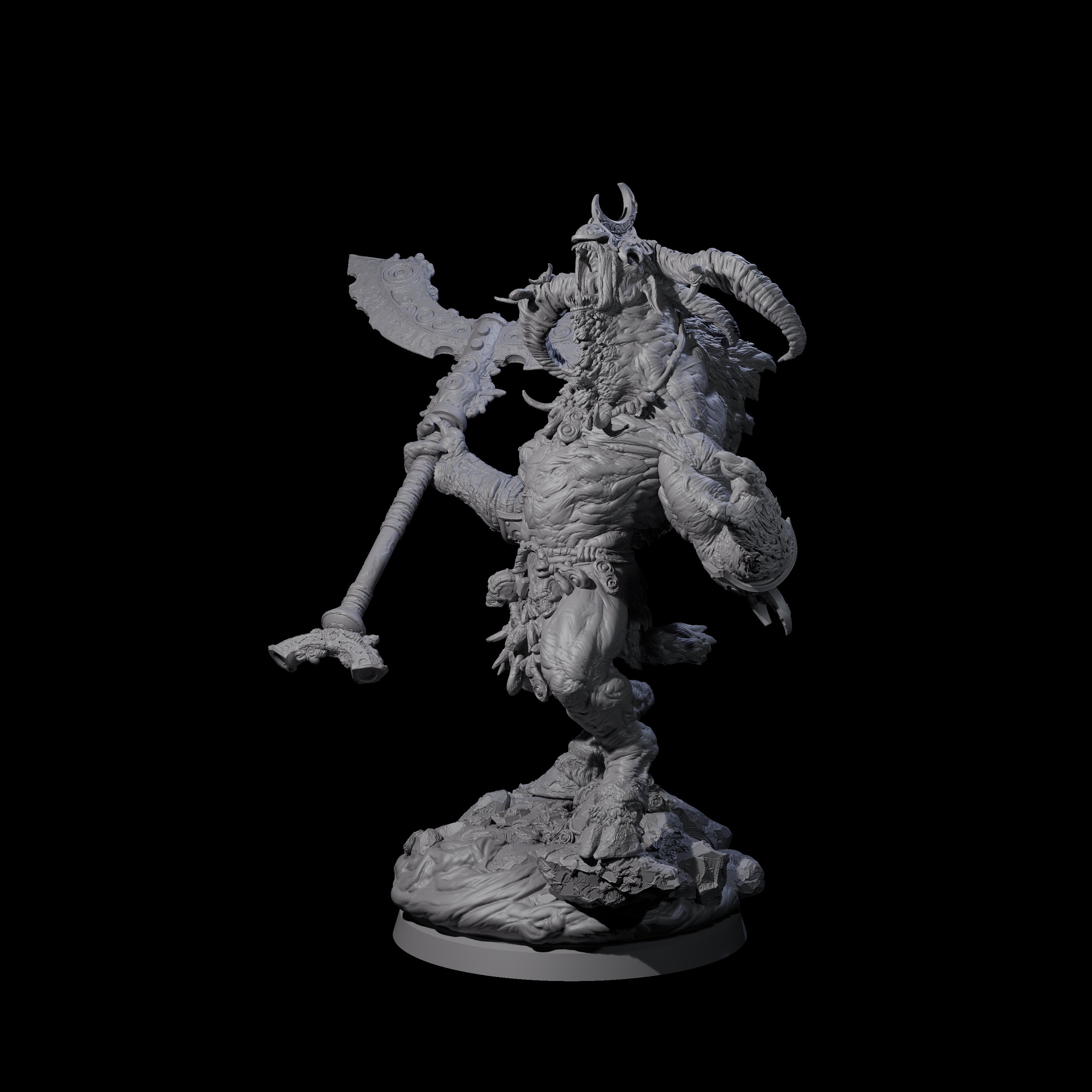 Moon Workshipping Minotaur B Miniature for Dungeons and Dragons, Pathfinder or other TTRPGs