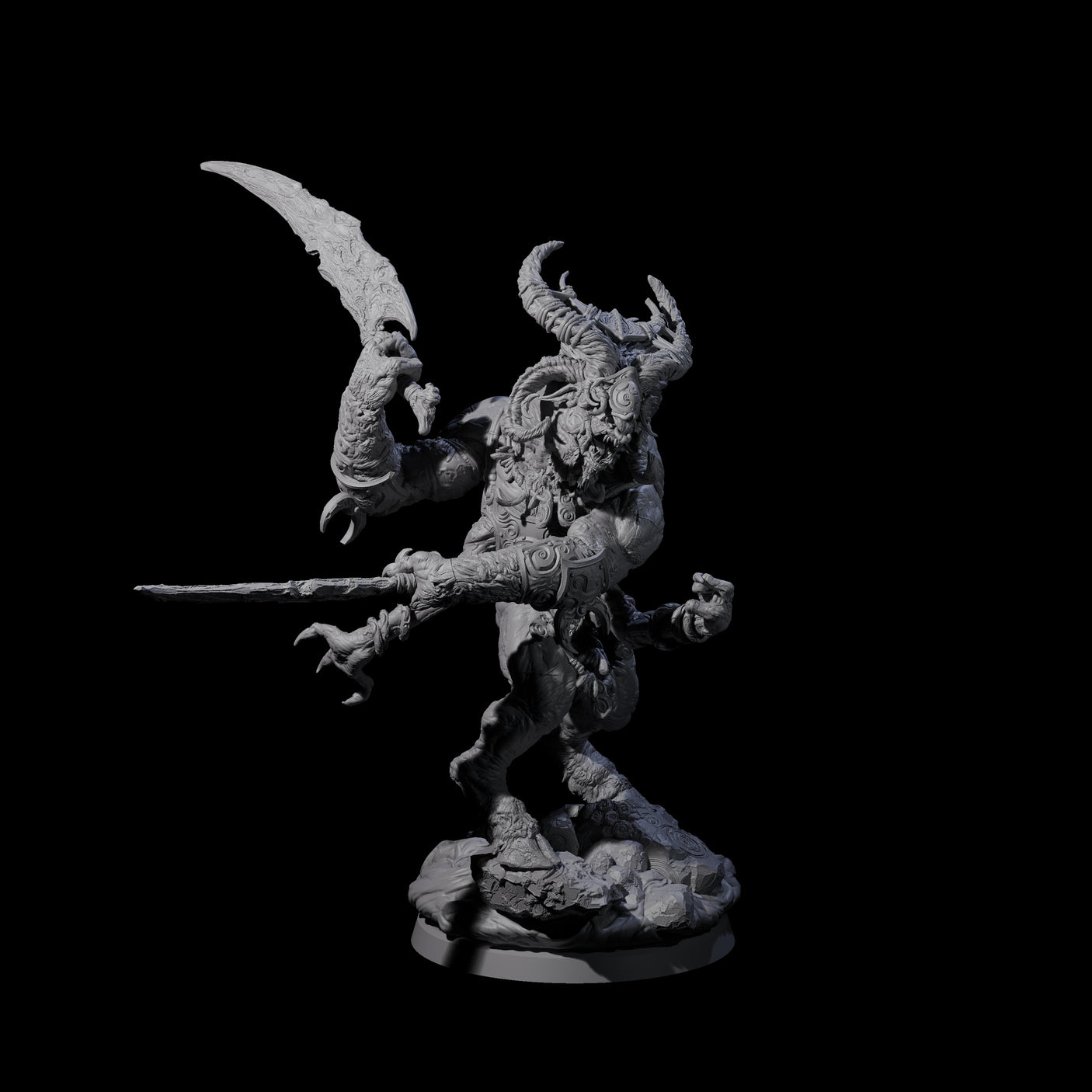 Moon Workshipping Minotaur D Miniature for Dungeons and Dragons, Pathfinder or other TTRPGs