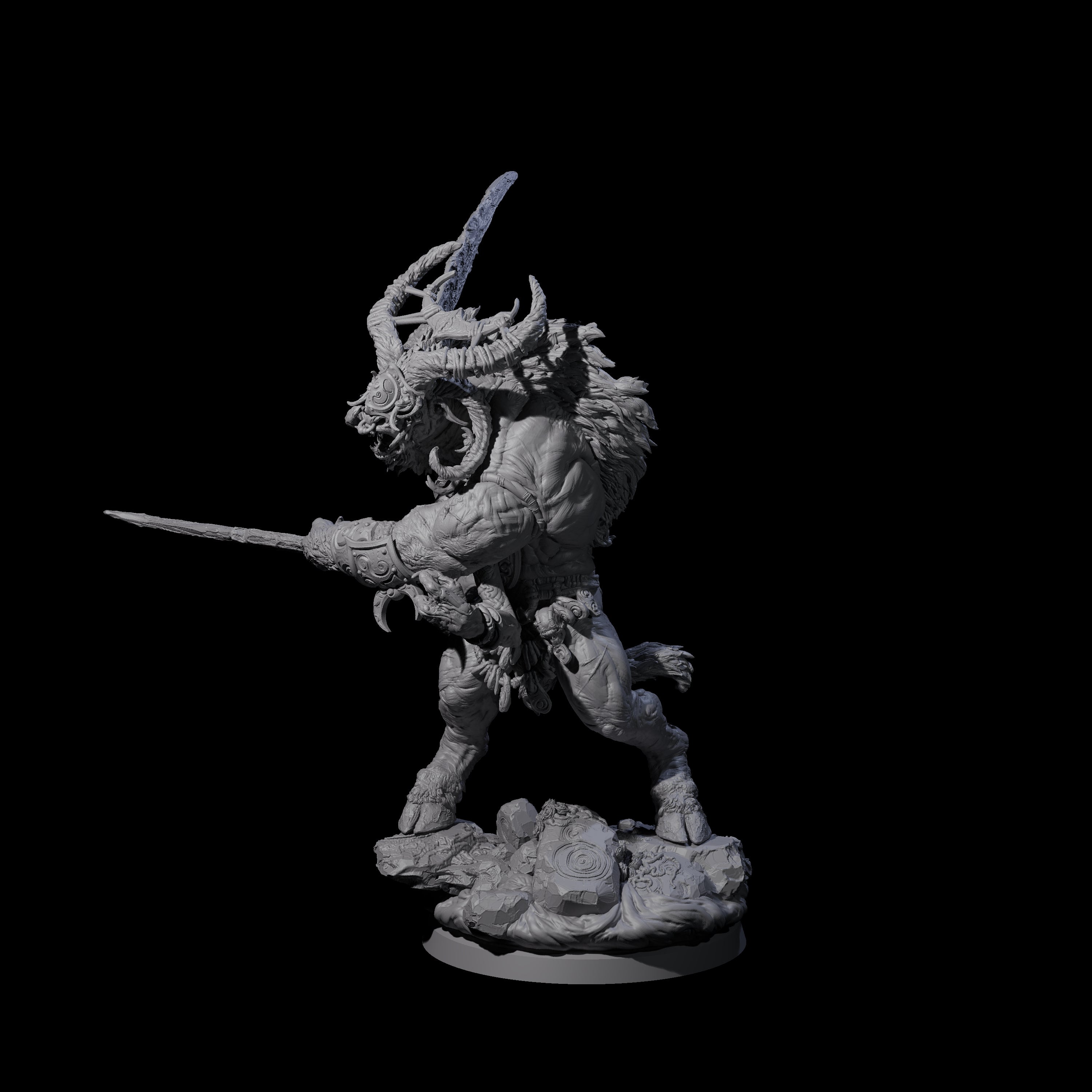 Moon Workshipping Minotaur D Miniature for Dungeons and Dragons, Pathfinder or other TTRPGs