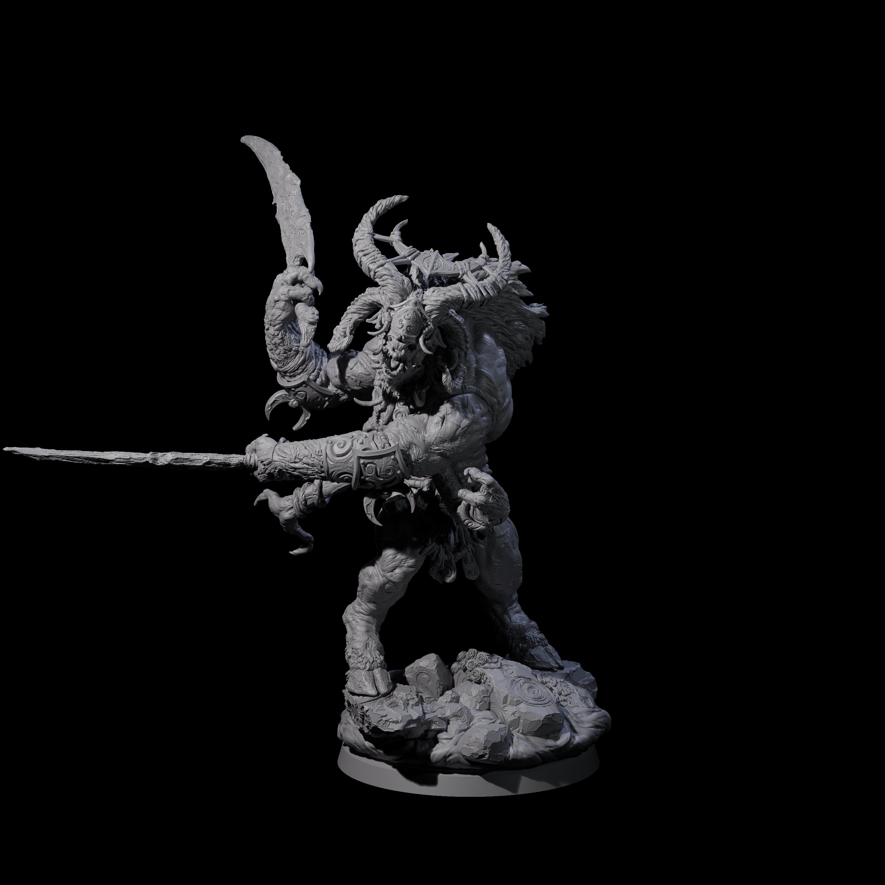 Moon Workshipping Minotaur D Miniature for Dungeons and Dragons, Pathfinder or other TTRPGs