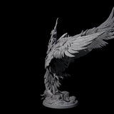 Moon Zealot with Giant Owl A Miniature for Dungeons and Dragons, Pathfinder or other TTRPGs