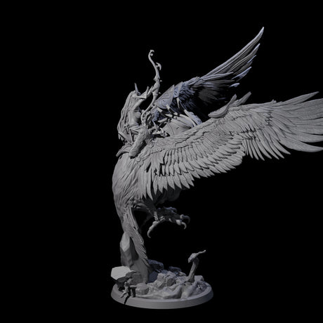 Moon Zealot with Giant Owl A Miniature for Dungeons and Dragons, Pathfinder or other TTRPGs