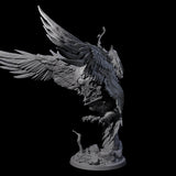 Moon Zealot with Giant Owl A Miniature for Dungeons and Dragons, Pathfinder or other TTRPGs
