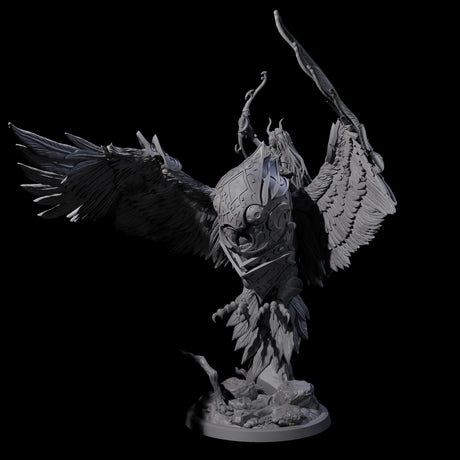 Moon Zealot with Giant Owl A Miniature for Dungeons and Dragons, Pathfinder or other TTRPGs