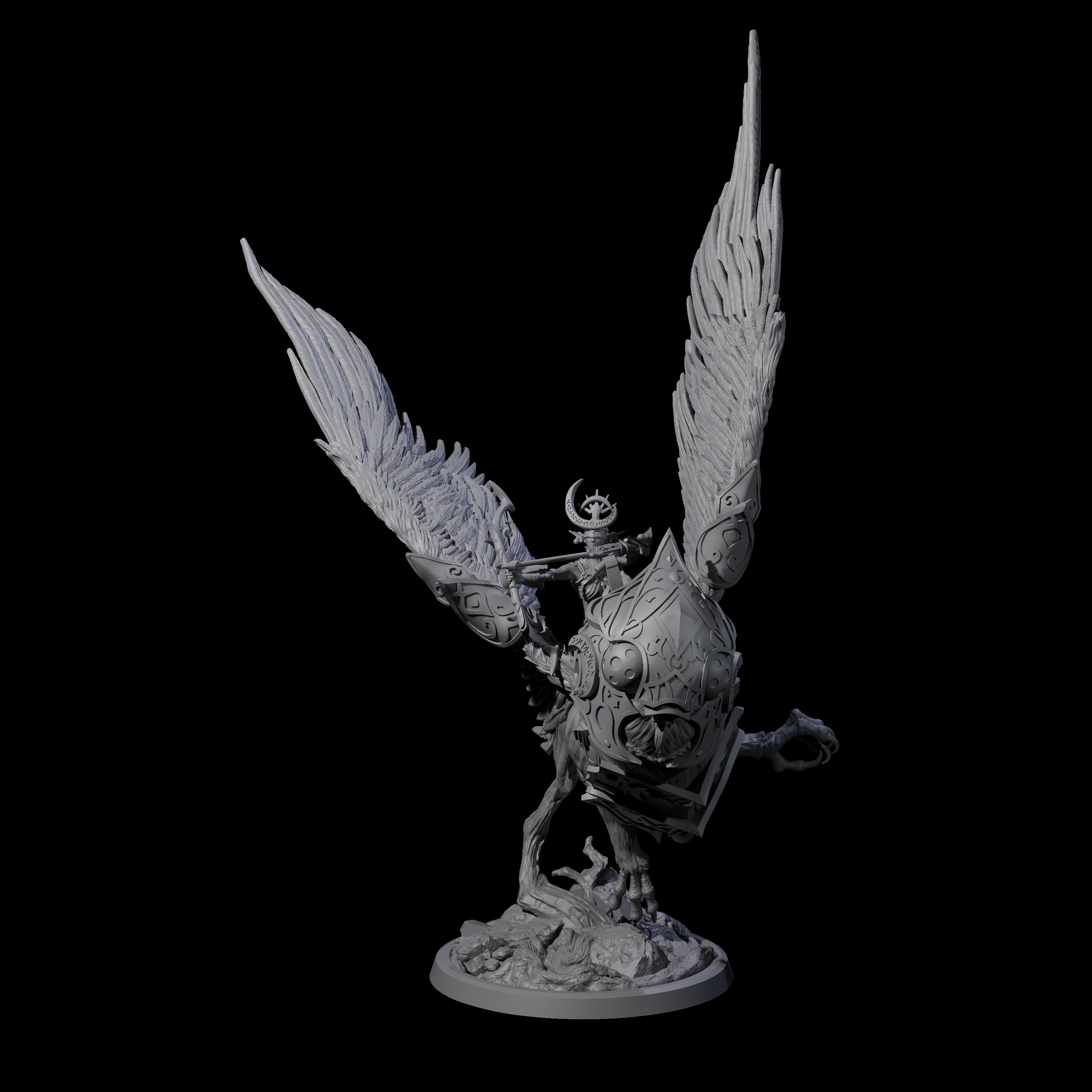 Moon Zealot with Giant Owl B Miniature for Dungeons and Dragons, Pathfinder or other TTRPGs
