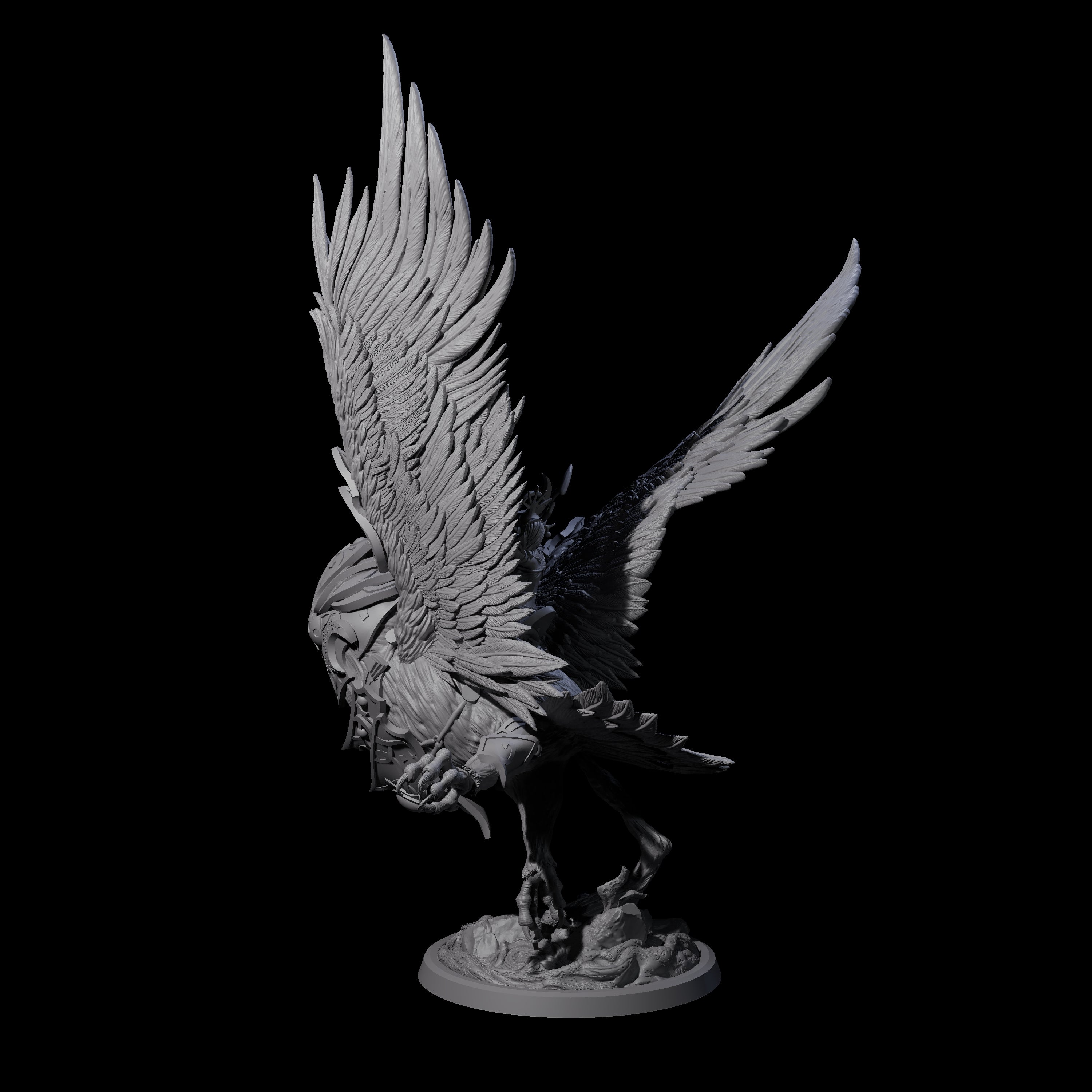 Moon Zealot with Giant Owl B Miniature for Dungeons and Dragons, Pathfinder or other TTRPGs
