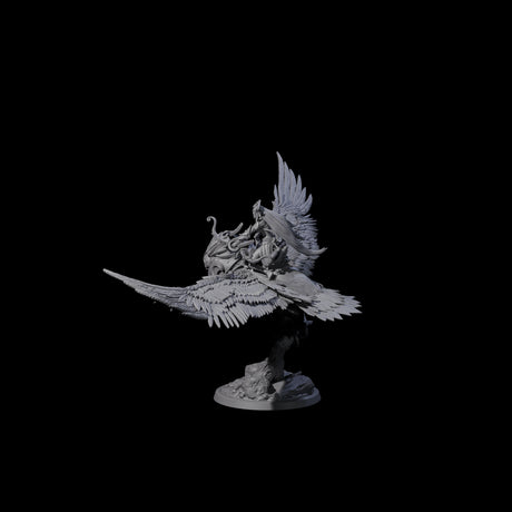 Moon Zealot with Giant Owl C Miniature for Dungeons and Dragons, Pathfinder or other TTRPGs