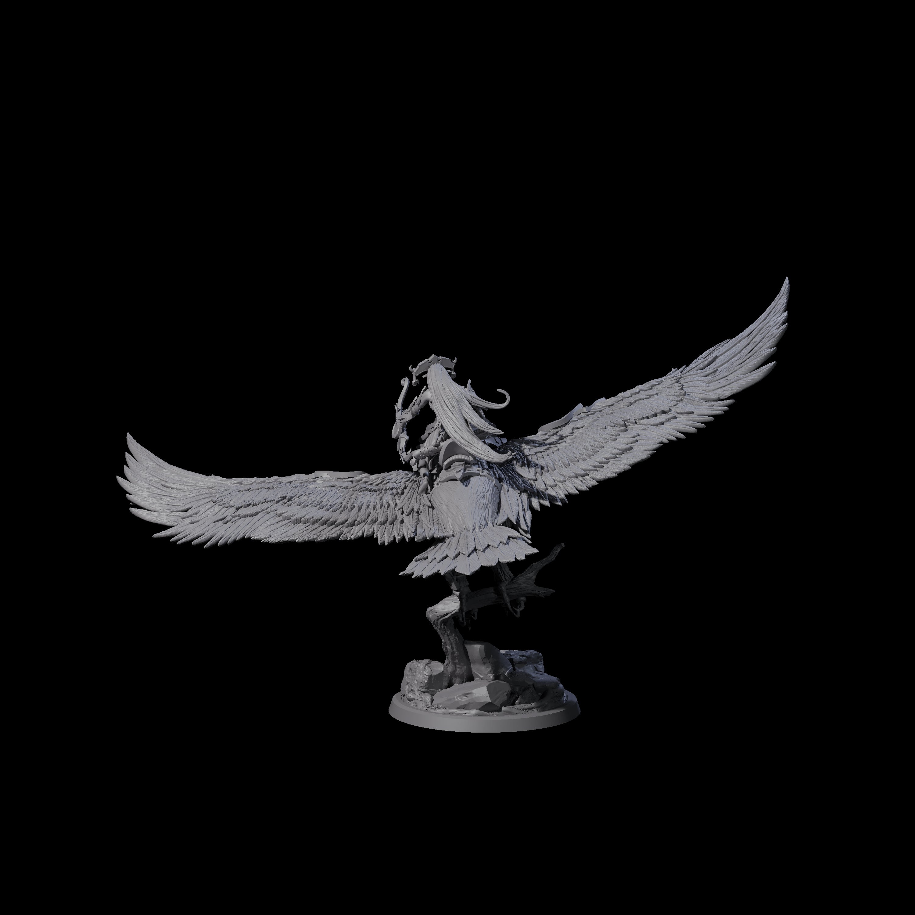 Moon Zealot with Giant Owl C Miniature for Dungeons and Dragons, Pathfinder or other TTRPGs