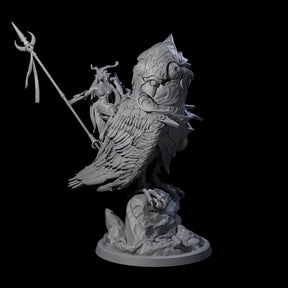 Moon Zealot with Giant Owl D Miniature for Dungeons and Dragons, Pathfinder or other TTRPGs