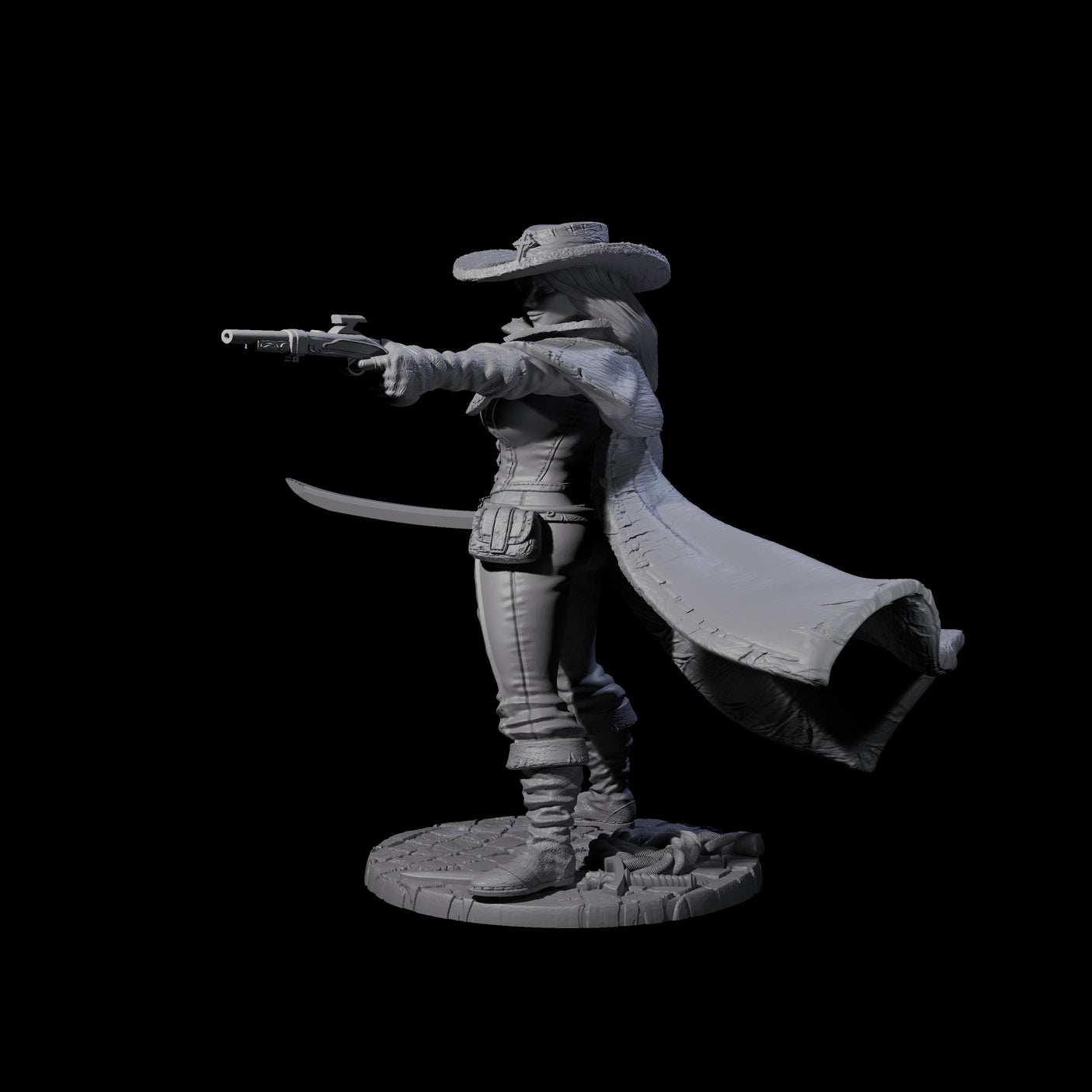 Morgana - Demon Hunter Miniature for Dungeons and Dragons, Pathfinder or other TTRPGs