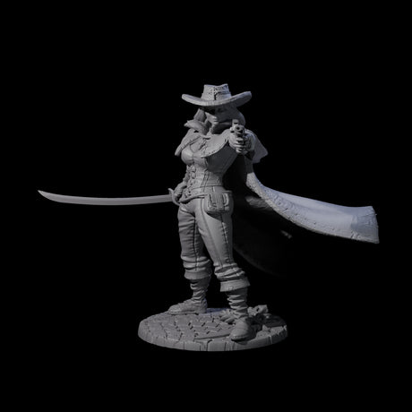 Morgana - Demon Hunter Miniature for Dungeons and Dragons, Pathfinder or other TTRPGs