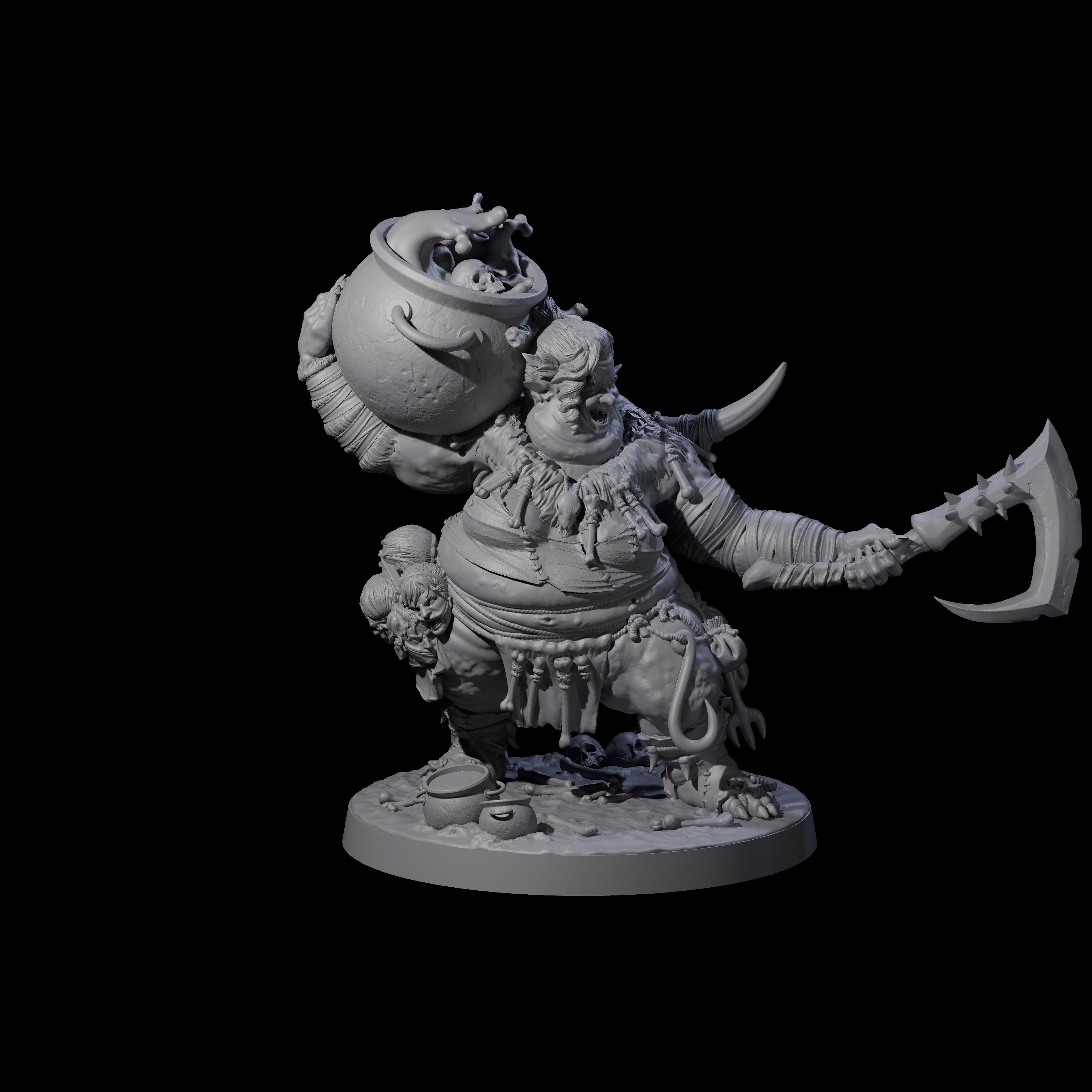 Mother of Butchers Ogre Miniature for Dungeons and Dragons, Pathfinder or other TTRPGs
