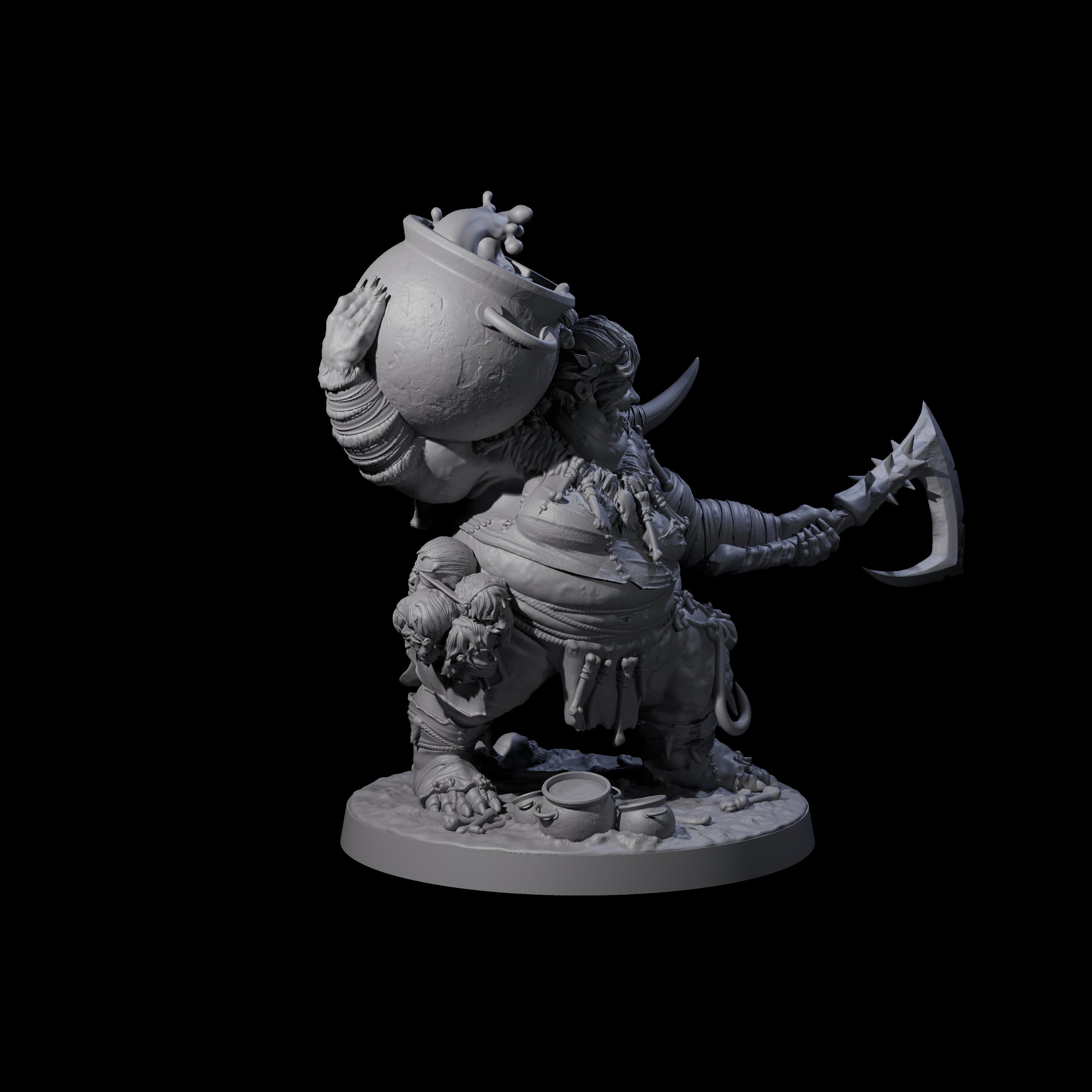 Mother of Butchers Ogre Miniature for Dungeons and Dragons, Pathfinder or other TTRPGs