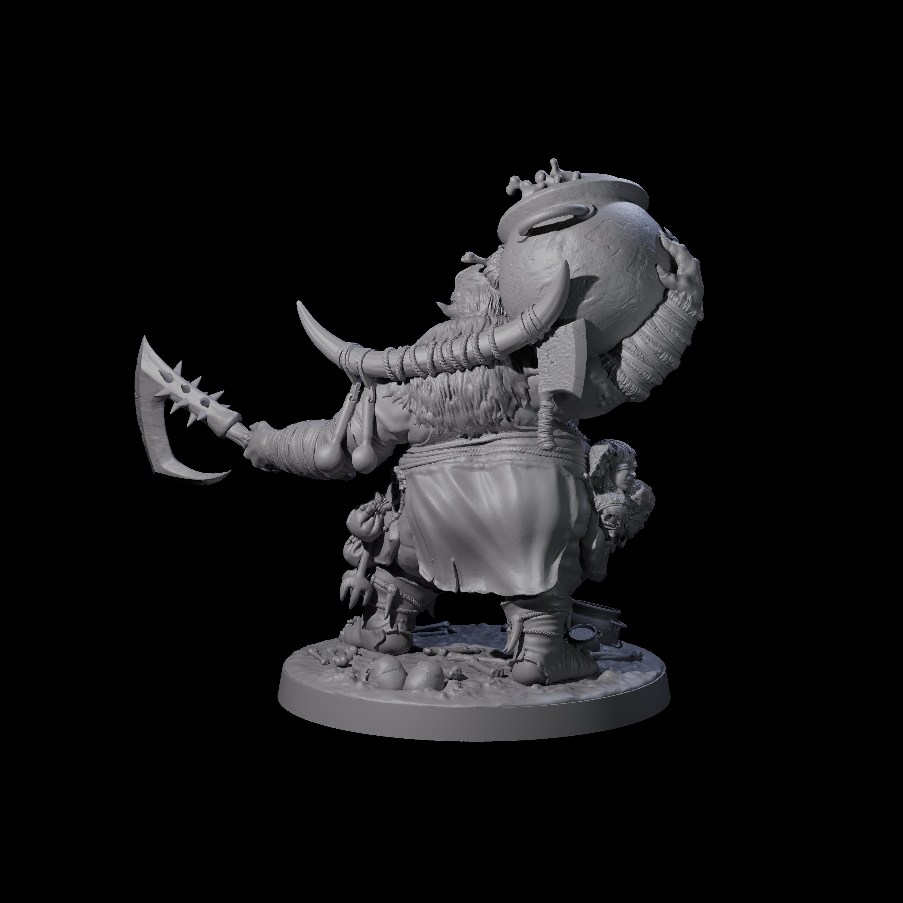 Mother of Butchers Ogre Miniature for Dungeons and Dragons, Pathfinder or other TTRPGs