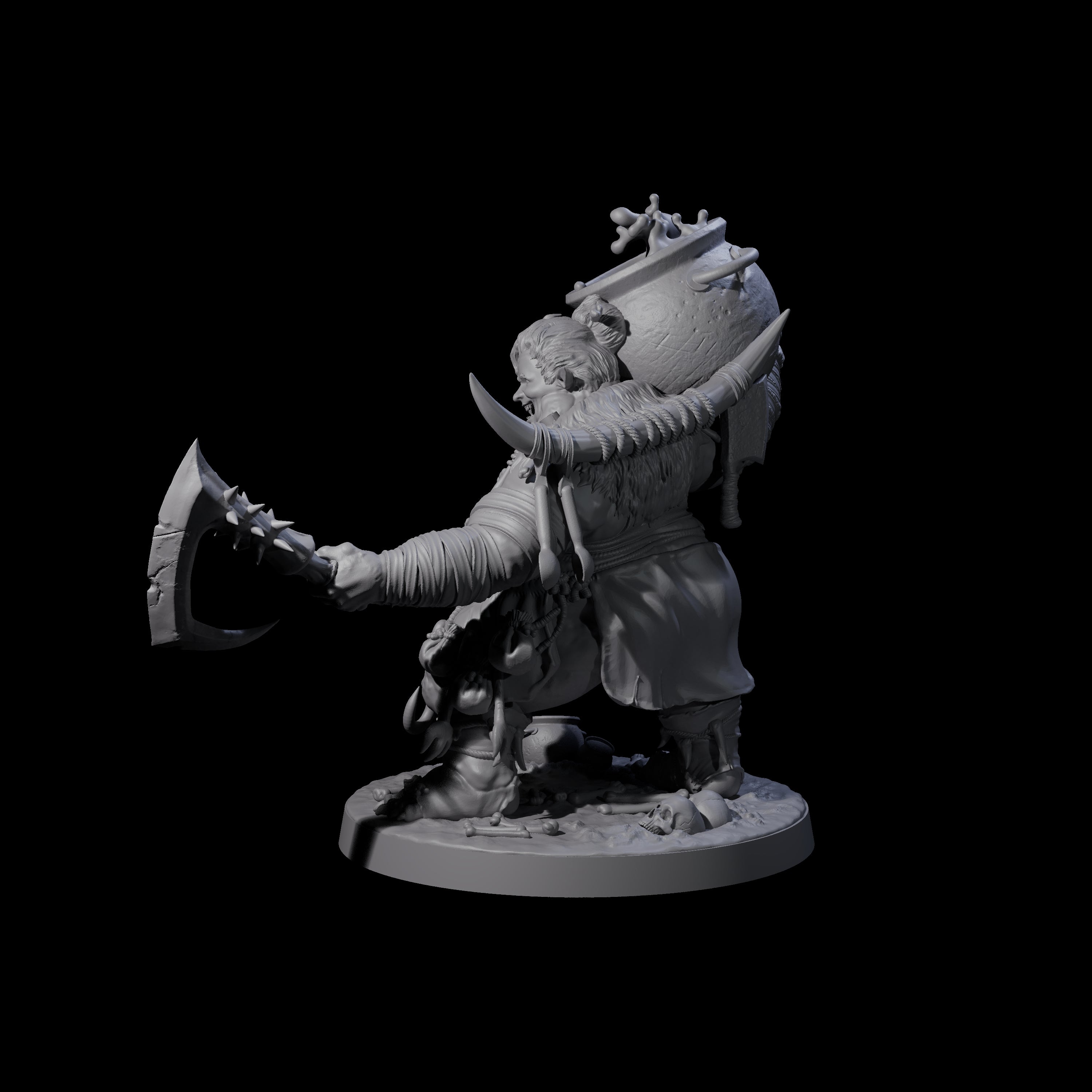 Mother of Butchers Ogre Miniature for Dungeons and Dragons, Pathfinder or other TTRPGs