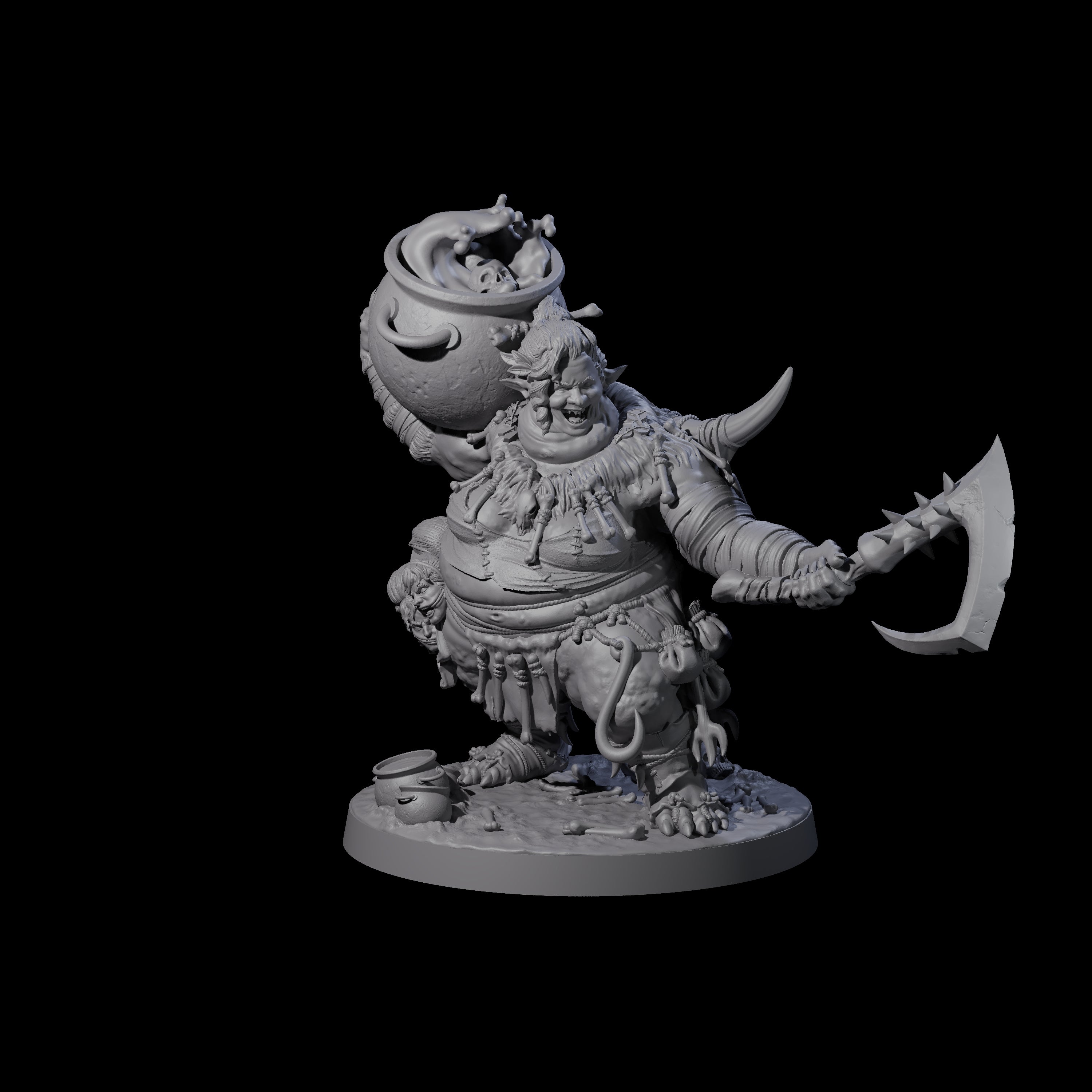 Mother of Butchers Ogre Miniature for Dungeons and Dragons, Pathfinder or other TTRPGs